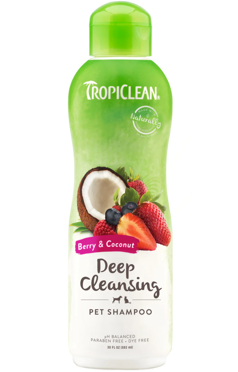 TropiClean Berry & Coconut Deep Cleansing Shampoo for Pets, 20oz - Image 1