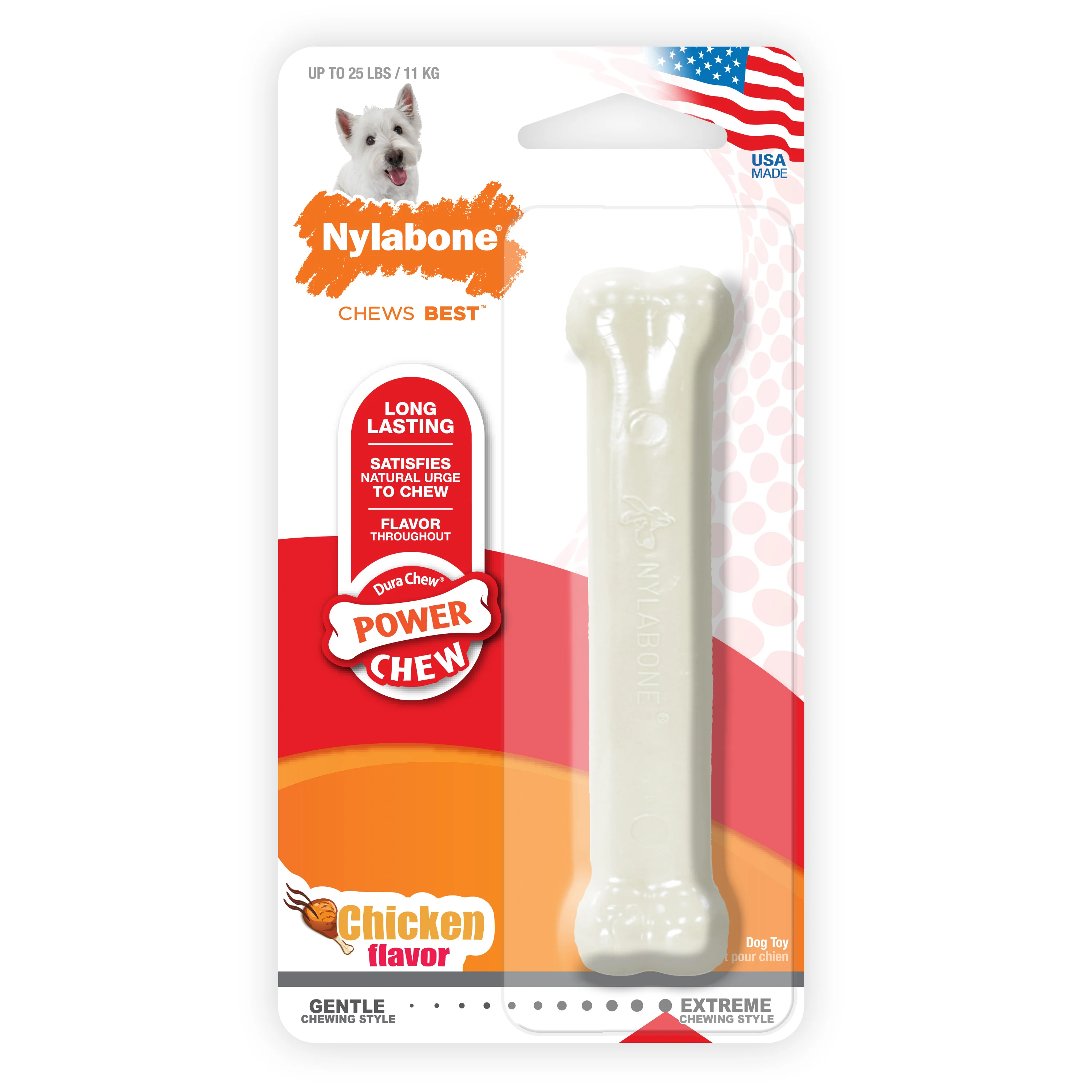 Nylabone Power Chew Dog Toy Chicken Small/Regular - Image 1