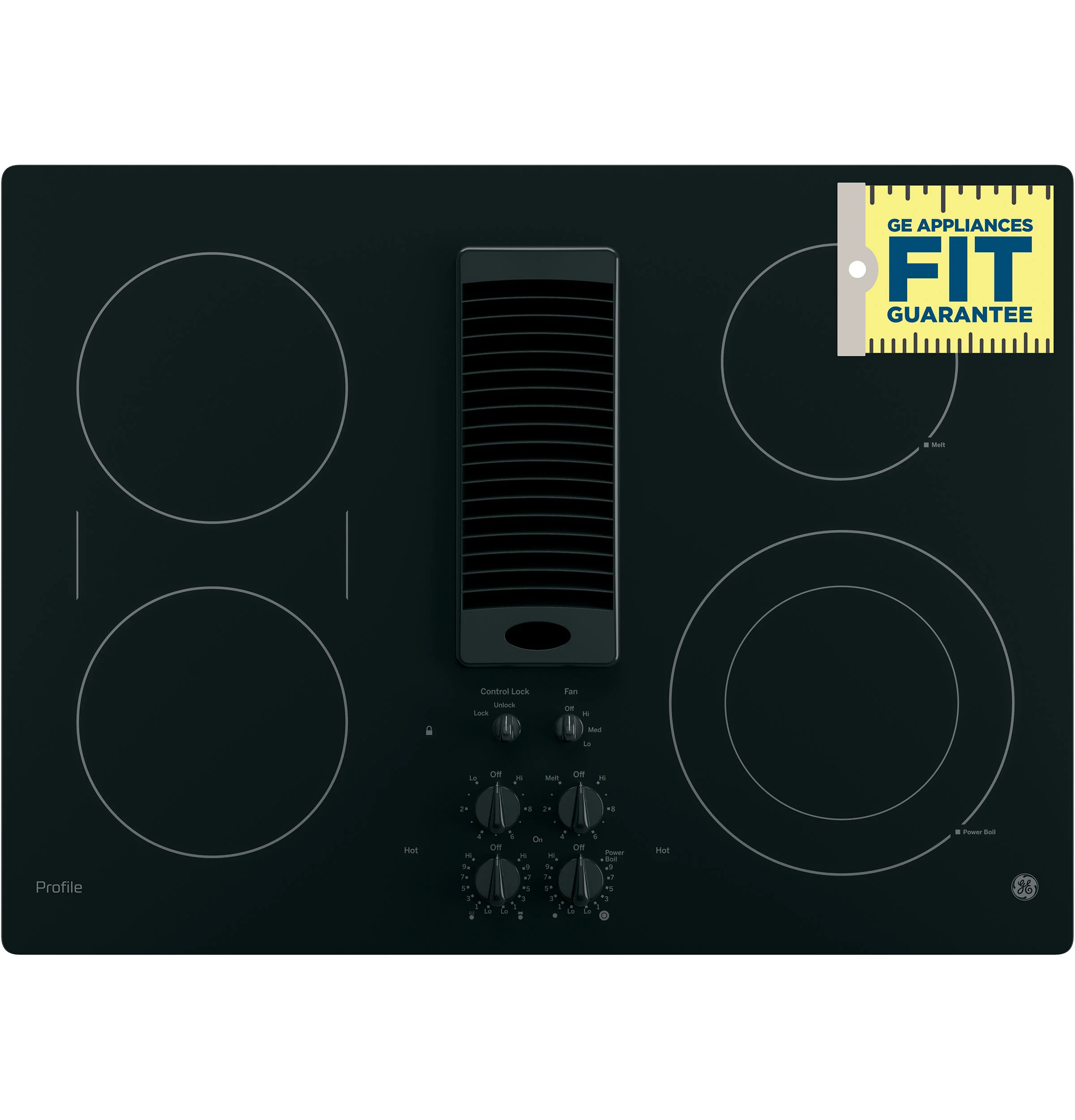 PP9830DRBB VZ023132 GE Profile™ 30" Downdraft Electric Cooktop - Image 3