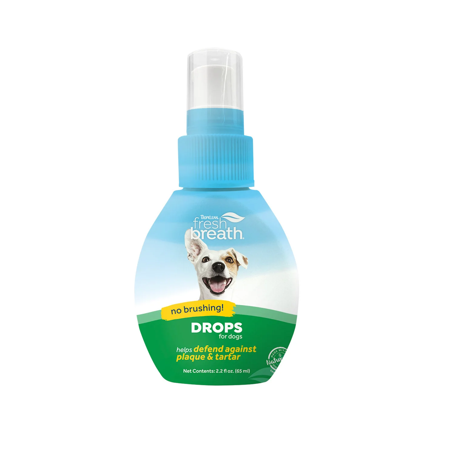 TropiClean Fresh Breath Oral Care Drops for Dogs, 2oz - Image 1