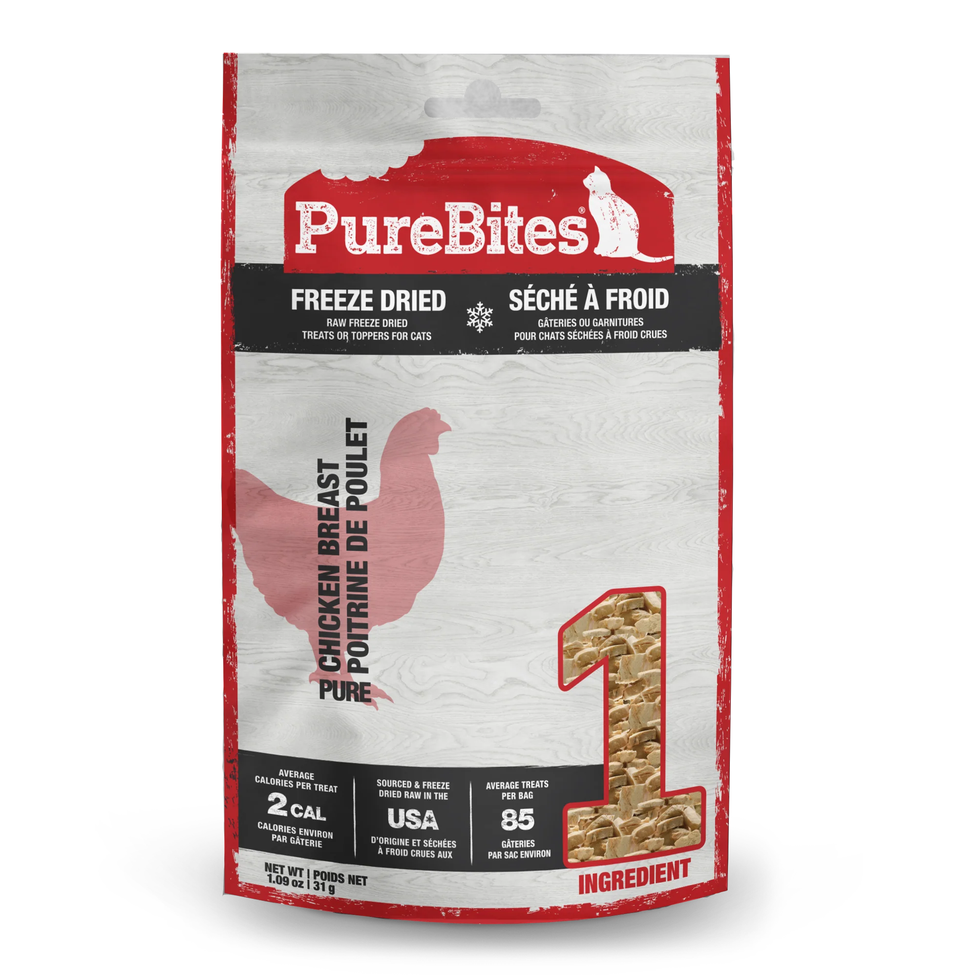 PureBites Freeze Dried Chicken Breast Cat Treats  1.09oz