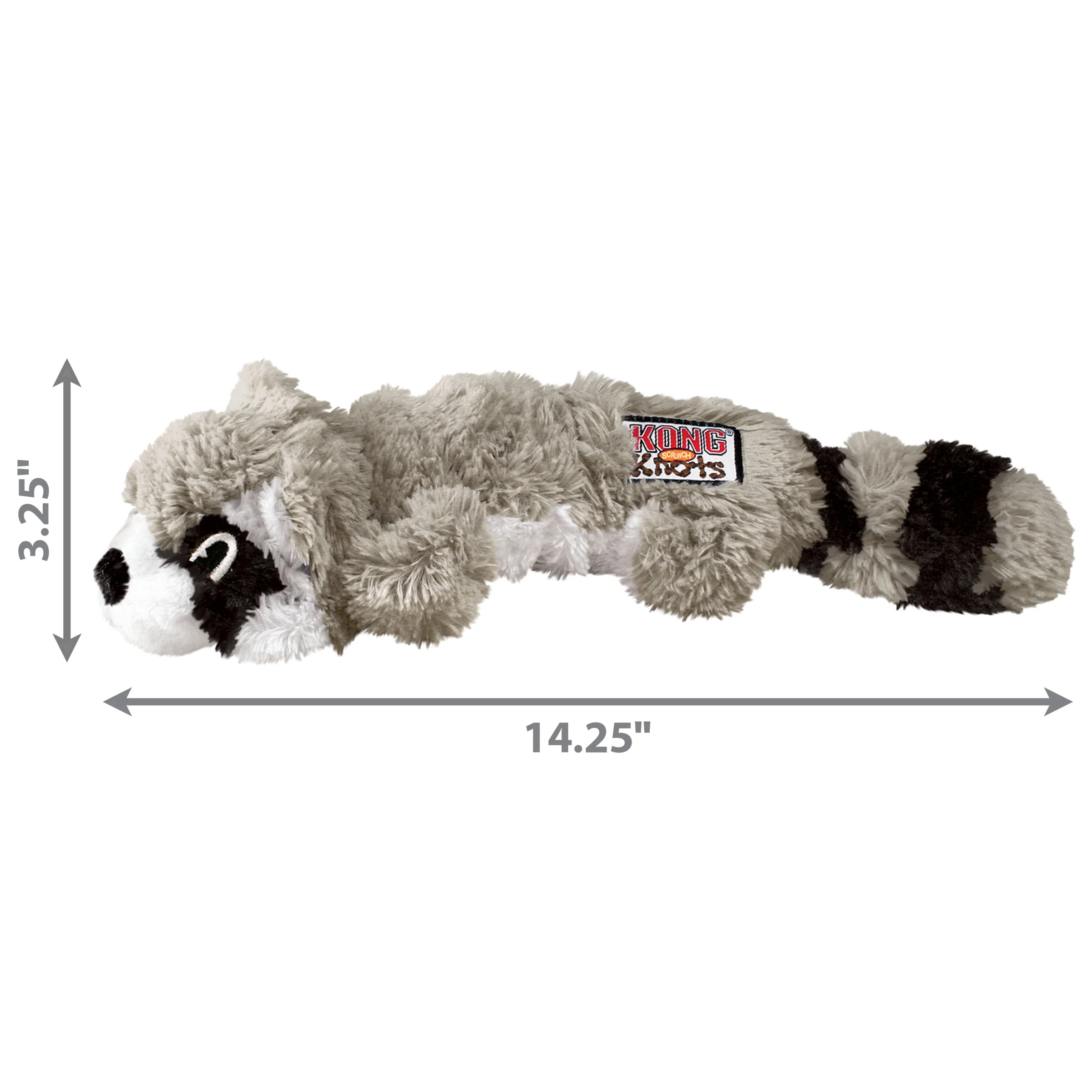 Kong Dog Toy Scrunch Knots Raccoon Large - Image 1