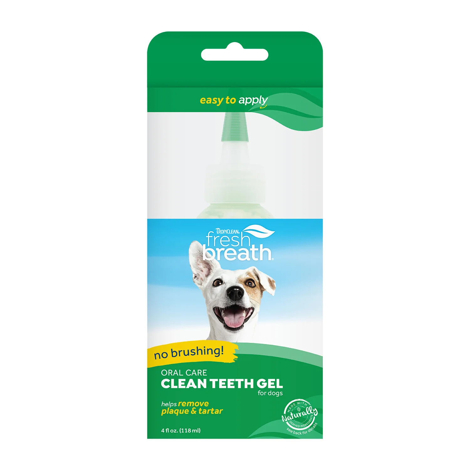 TropiClean Fresh Breath No Brushing Clean Teeth Dental & Oral Care Gel for Dogs, 4oz - Image 1