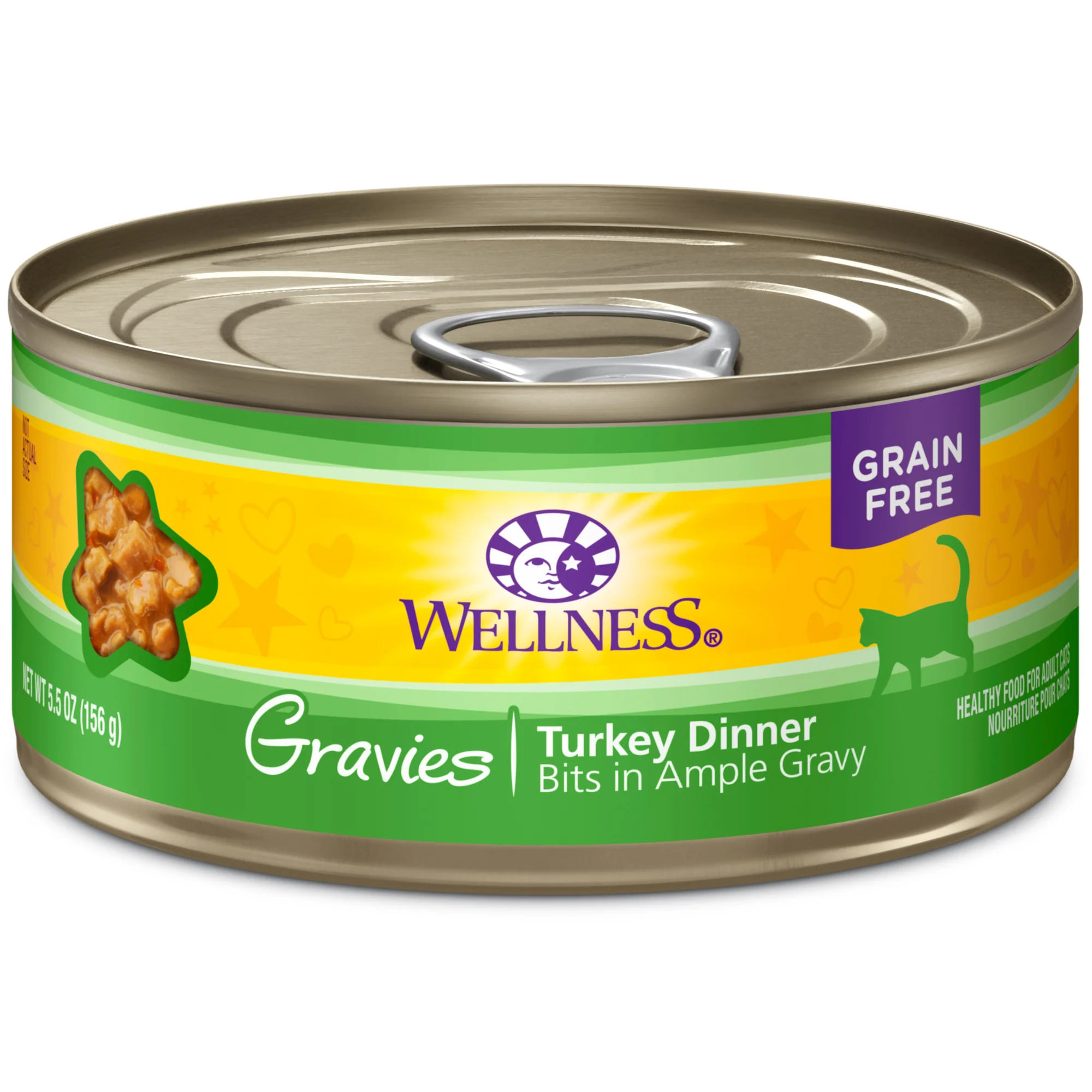 Wellness Complete Health Gravies Grain Free Canned Cat Food Turkey Dinner 5.5ozs - Image 1