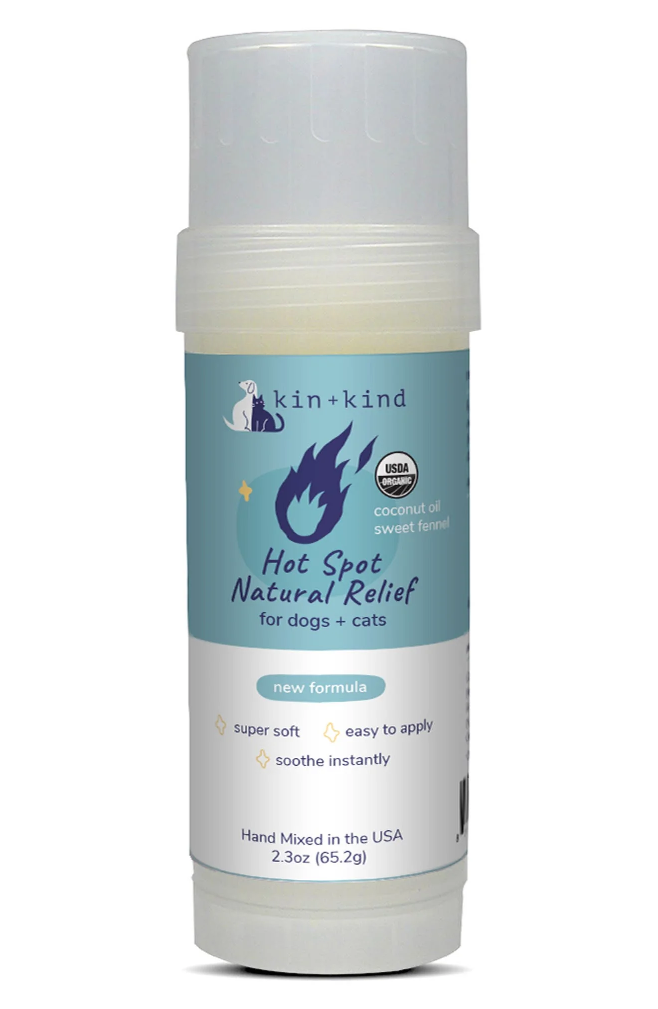 Kin & Kind Organic Hot Spot Relief Stick 2.3oz - Image 1