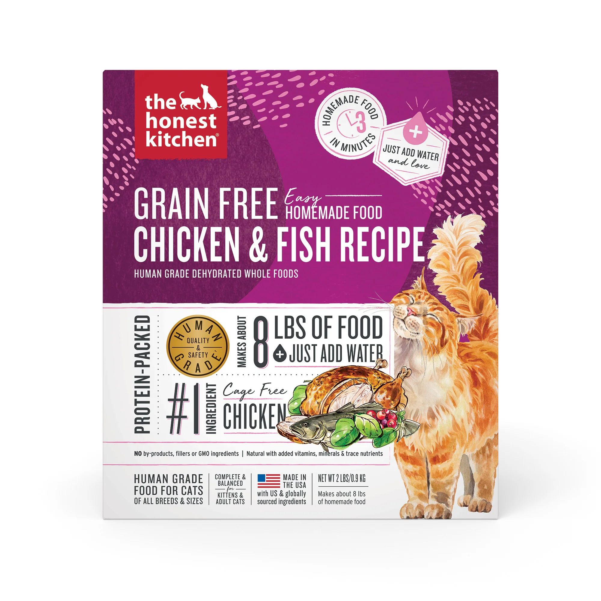 The Honest Kitchen Dehydrated Grain Free Chicken & Fish Cat Food 2lb - Image 1