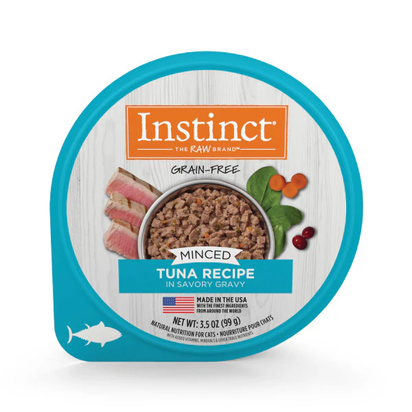 Instinct Grain-Free Minced Recipe with Real Tuna Wet Cat Food Cups 3.5oz Cup - Image 1