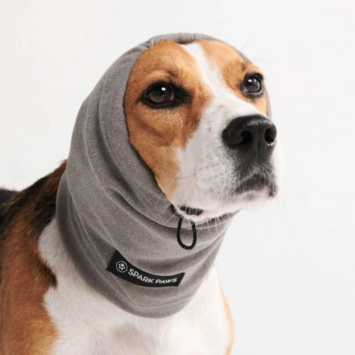 Spark Paws Dog Calming Earmuff Protector Medium Grey - Image 1