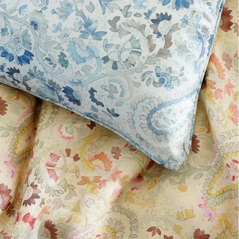 Iris Blue Linen Duvet Cover - Image 2