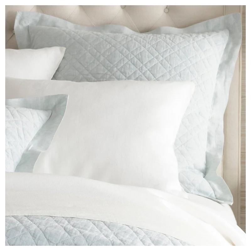 Linen Sky Blue Shams - Image 3