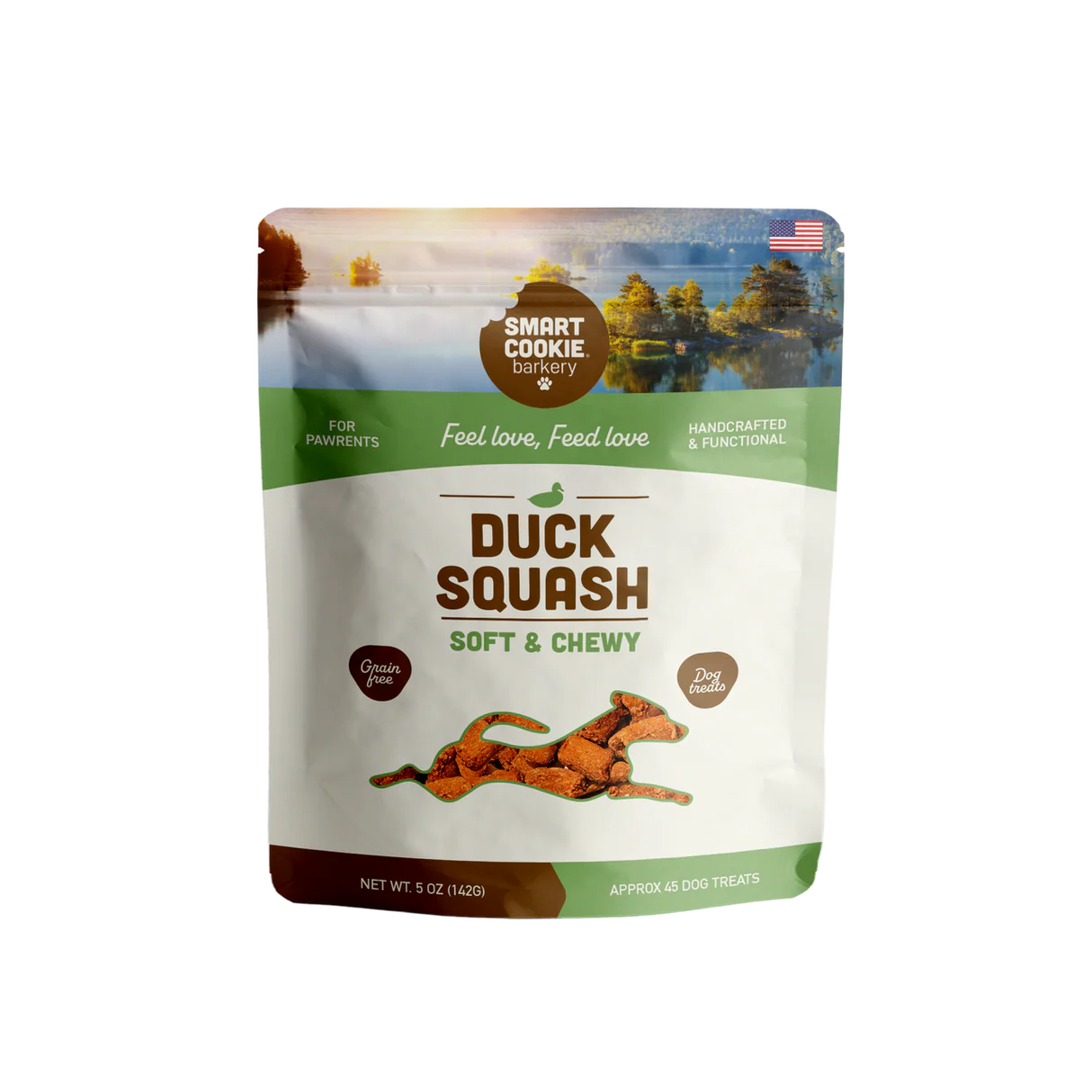 Smart Cookie Barkery Regional Bites Great Lakes Duck & Squash Treats For Dogs, 5oz