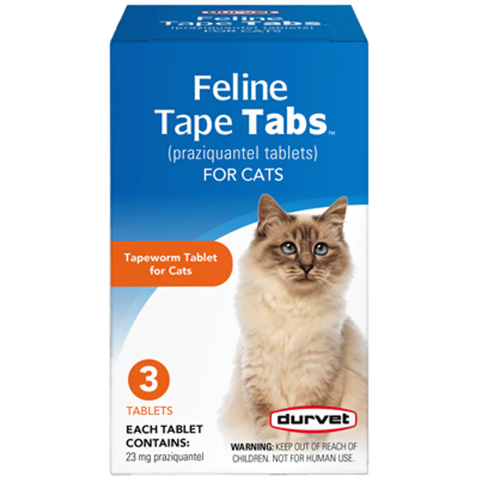 Durvet Feline Tapeworm Tabs, 3 Tablets - Image 1
