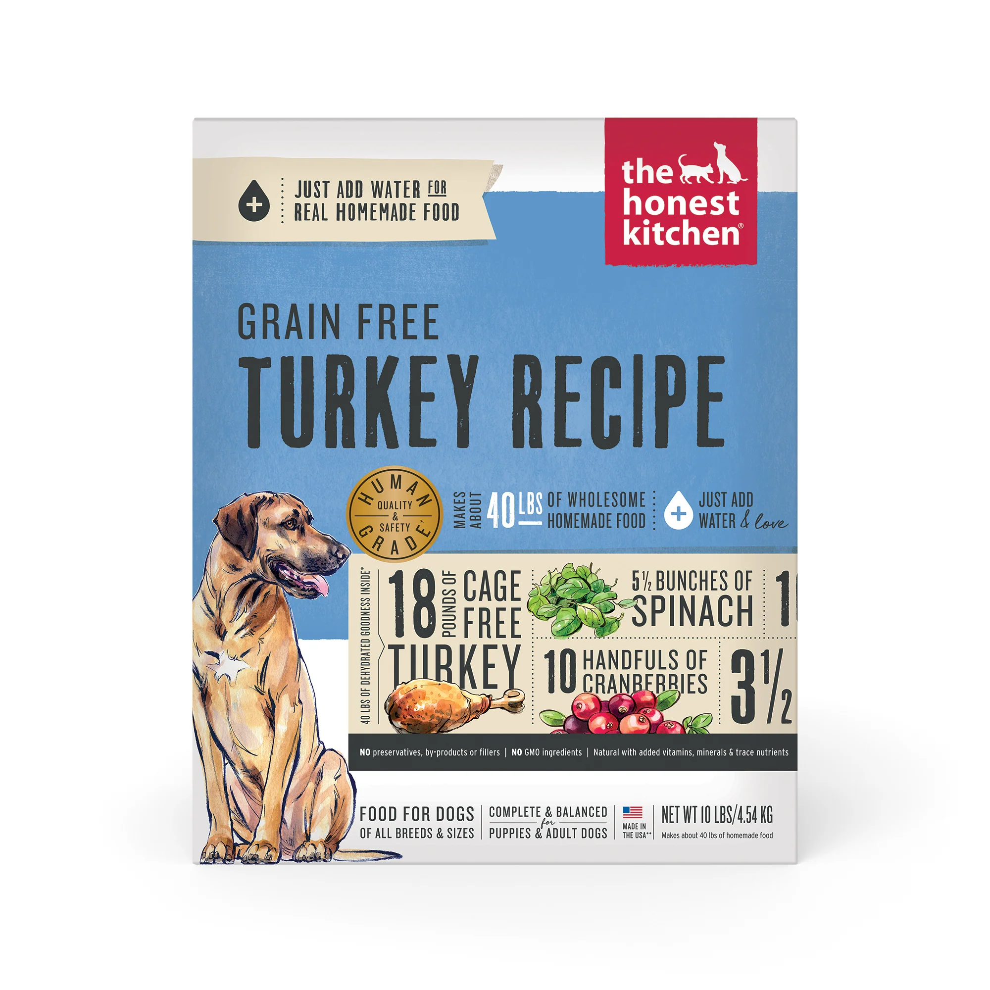 The Honest Kitchen Dehydrated Grain Free Turkey Dog Food 10lb - Image 1