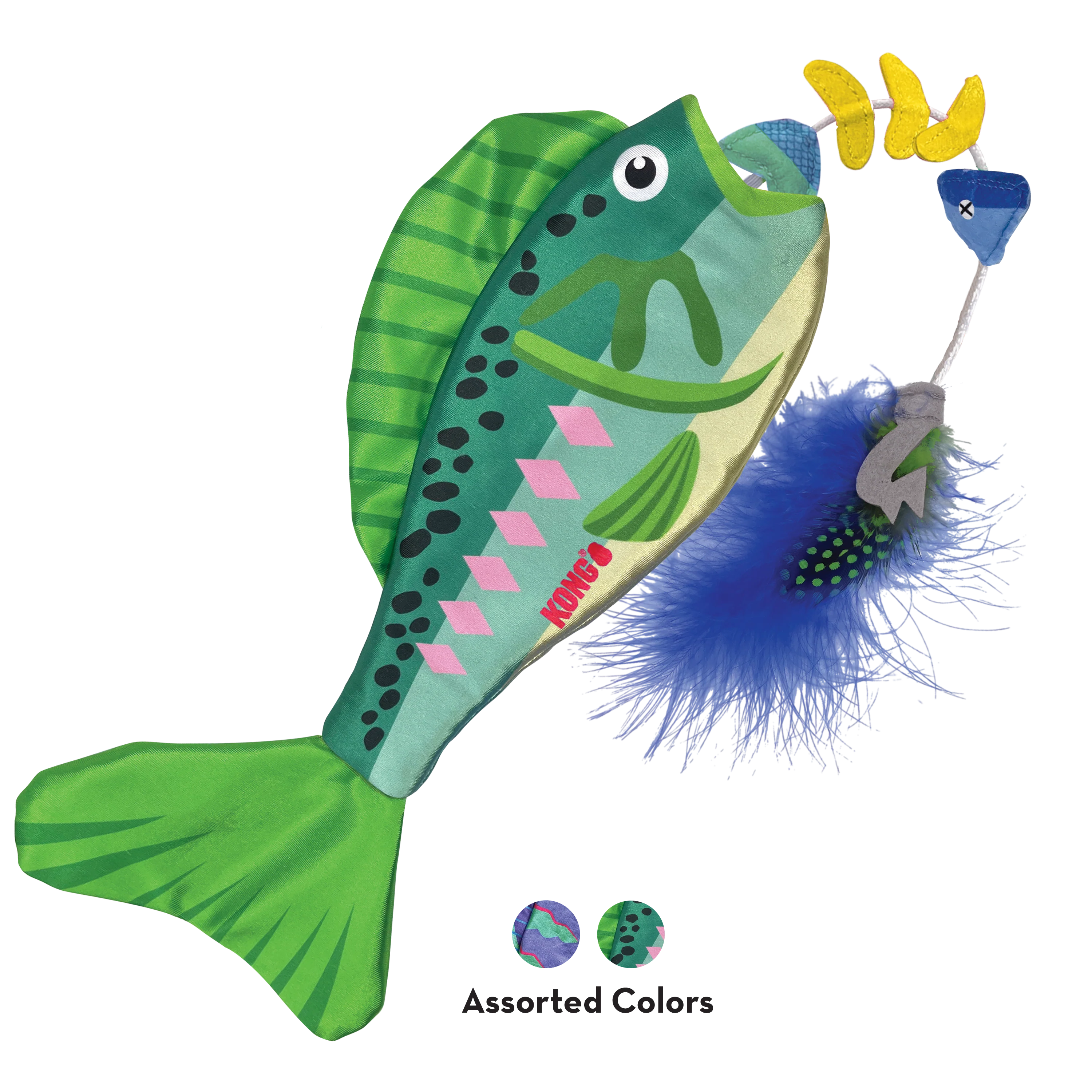 Kong Cat Toy Wrangler Angler Fish - Image 1