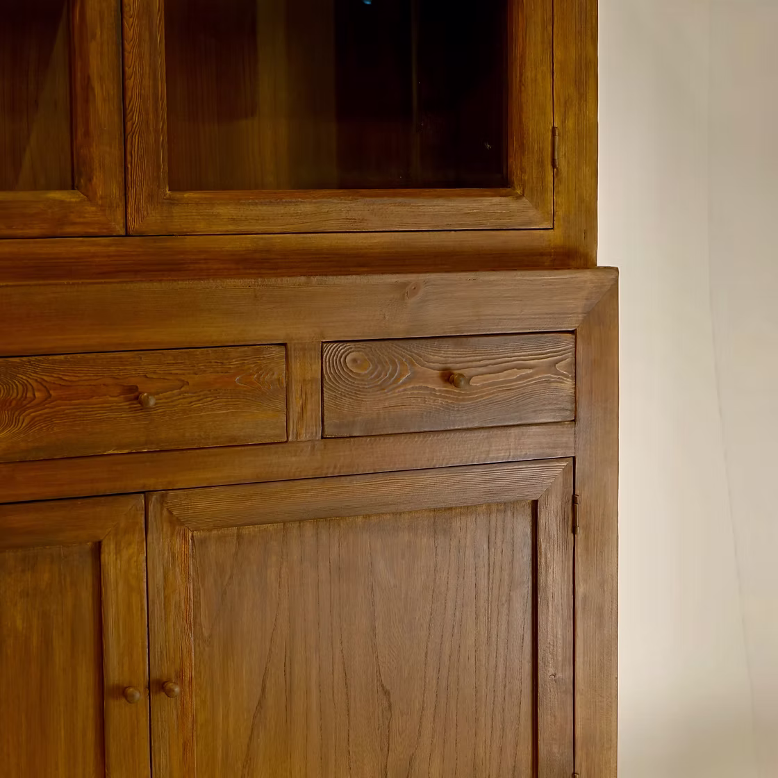 Daphne Reclaimed Wood Glass Cabinet - Image 3