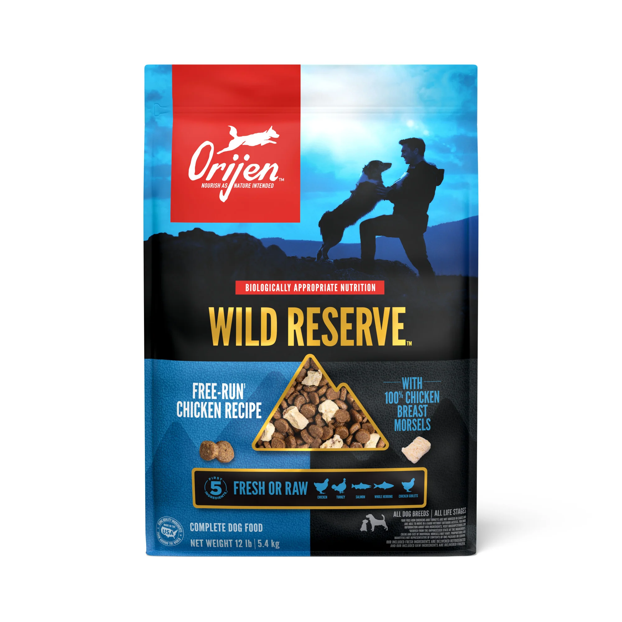 Orijen Dry Dog Food Wild Reserve Free-Run Chicken Recipe 12b - Image 1