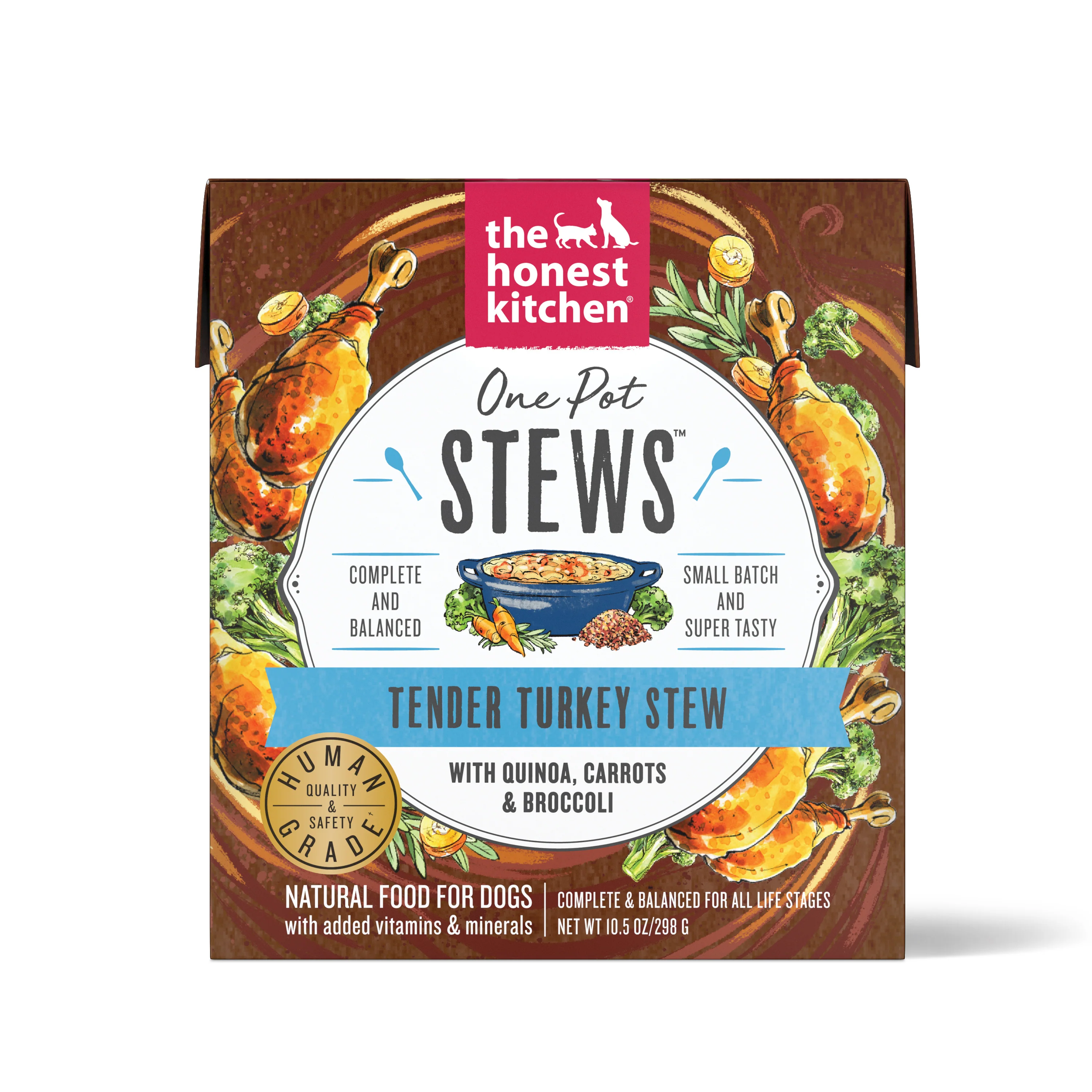 The Honest Kitchen One Pot Stews: Tender Turkey Stew with Quinoa, Carrots & Broccoli Wet Dog Food 10.5oz - Image 1