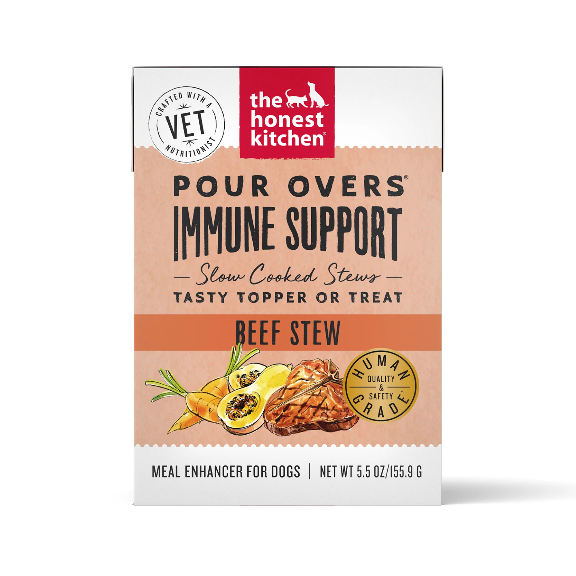 The Honest Kitchen Functional Pour Overs Immunity Support - Beef Stew Dog Food Topper 5.5oz - Image 1