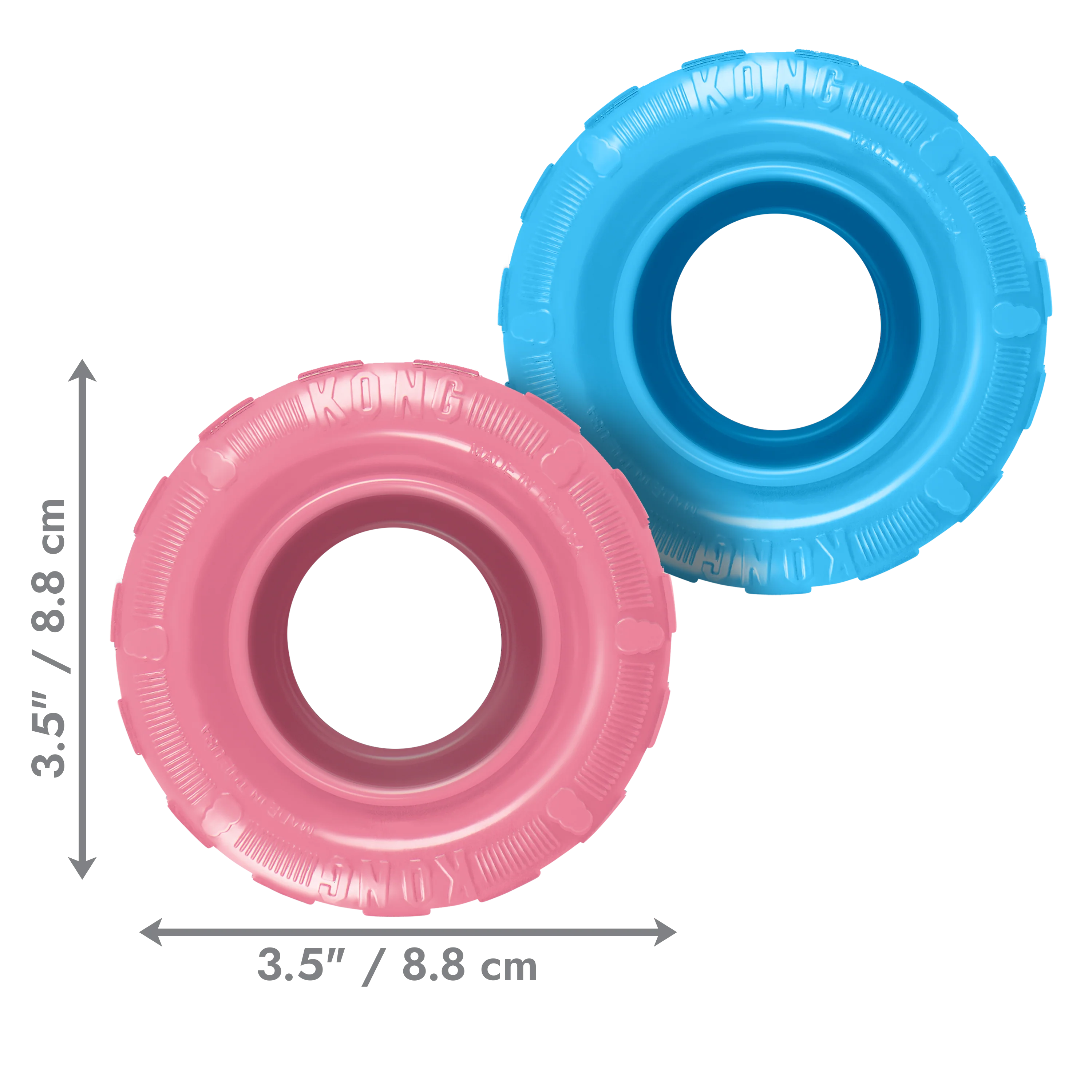 Kong Dog Toy KONG Puppy Tires Small Assorted - Image 1
