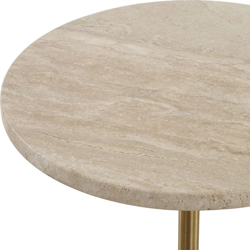 Mila Travertine Side Table - Image 2