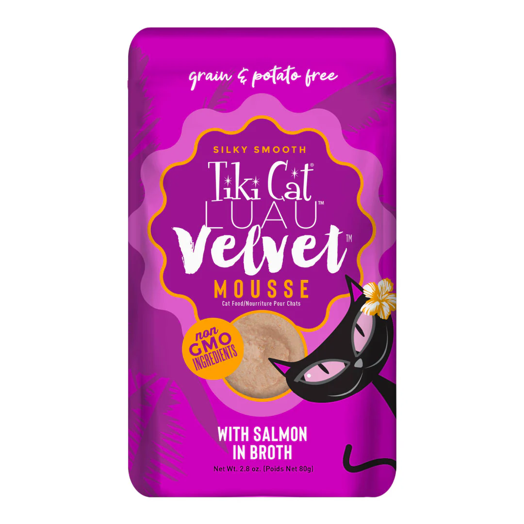Tiki Cat Luau Velvet Mousse Wet Cat Food, Salmon, 2.8oz Pouch - Image 1