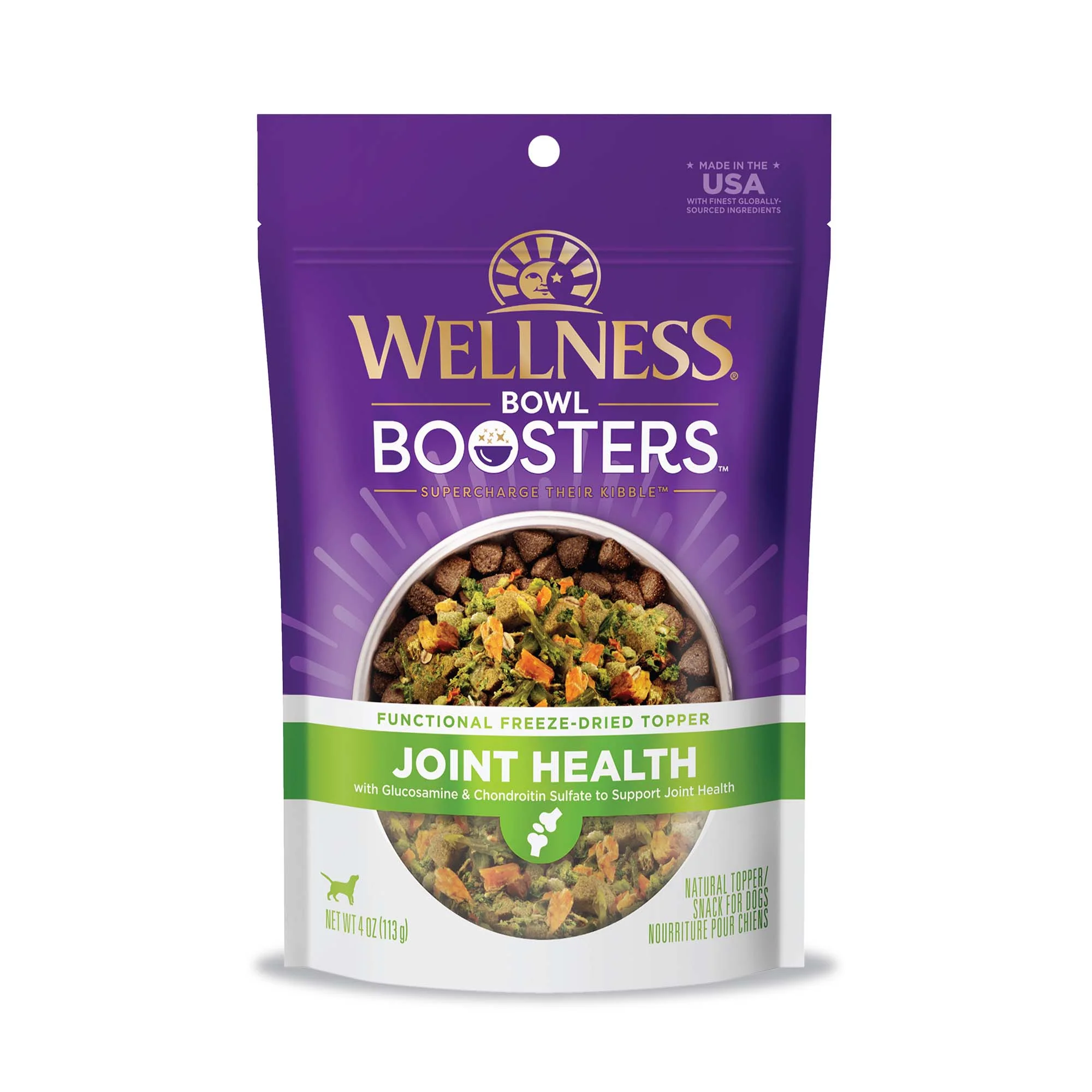 Wellness Bowl Boosters Functional Freeze-Dried Dog Food Topper Joint Health Dog 4oz Bag - Image 1