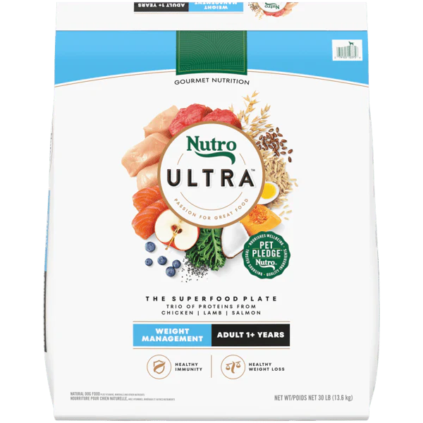 Nutro Ultra Dry Dog Food Adult Weight Management Formula 30lb bag - Image 1