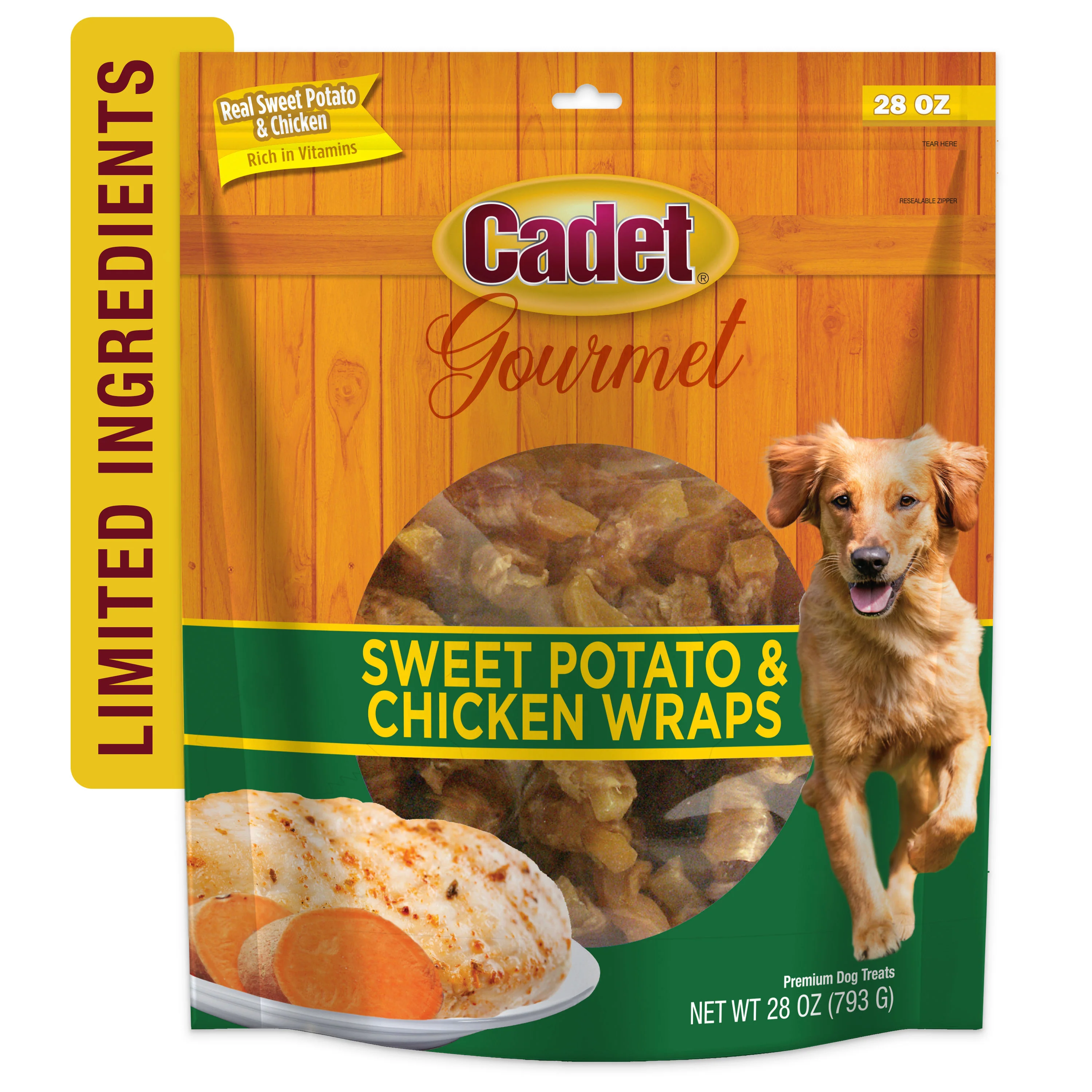 Cadet Gourmet Chicken-Wrapped Sweet Potato Dog Treats Chicken & Sweet Potato 28oz - Image 1
