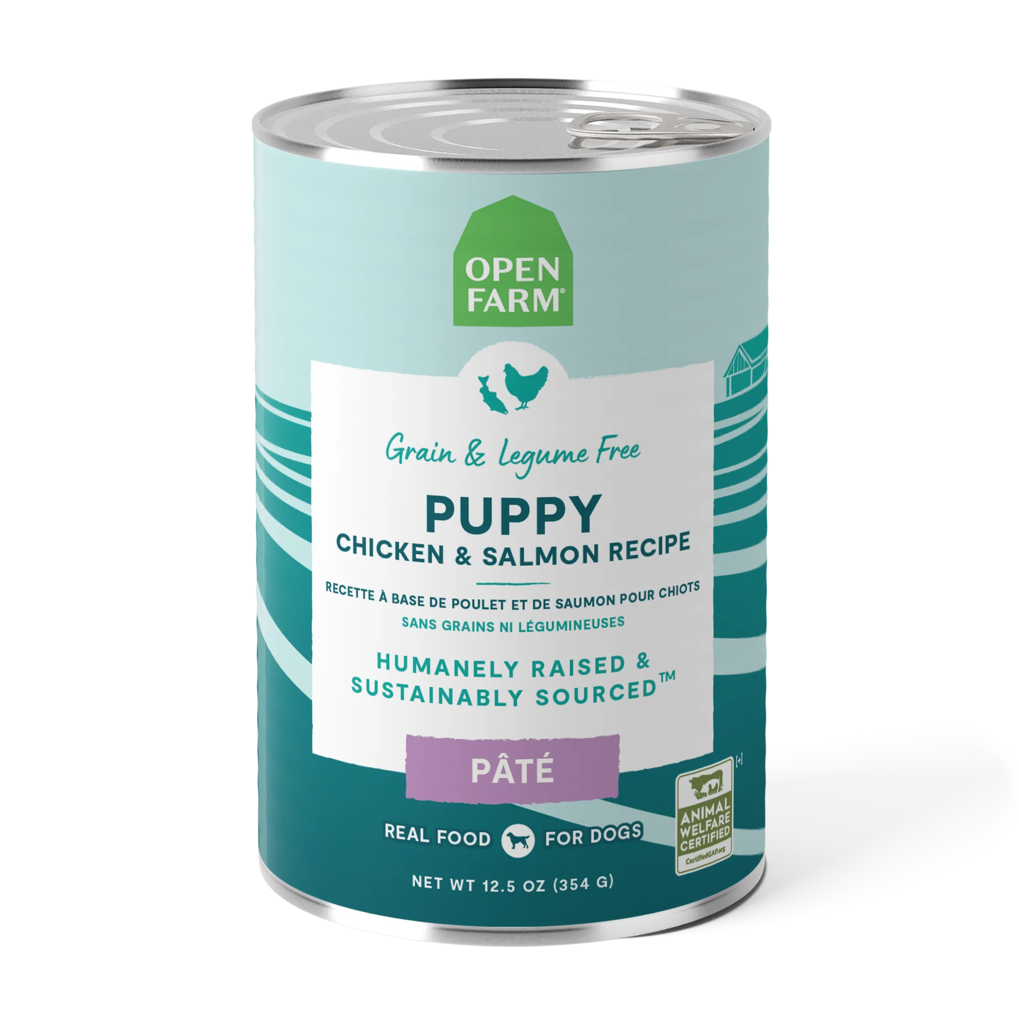 Open Farm Puppy Chicken & Salmon Recipe Pâté For Dogs 12.5oz Can