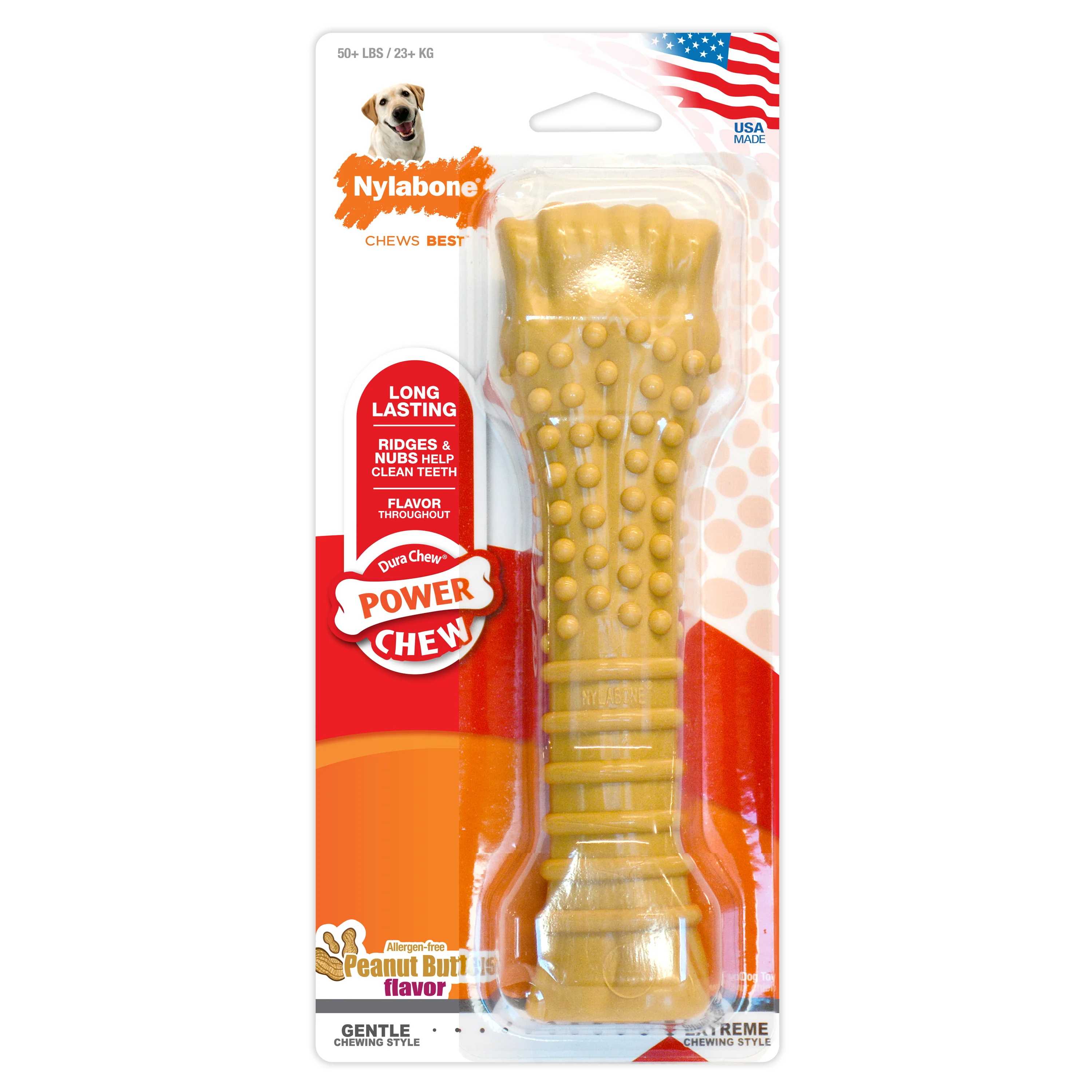 Nylabone Power Chew Dog Toy Peanut Butter X-Large/Souper - Image 1