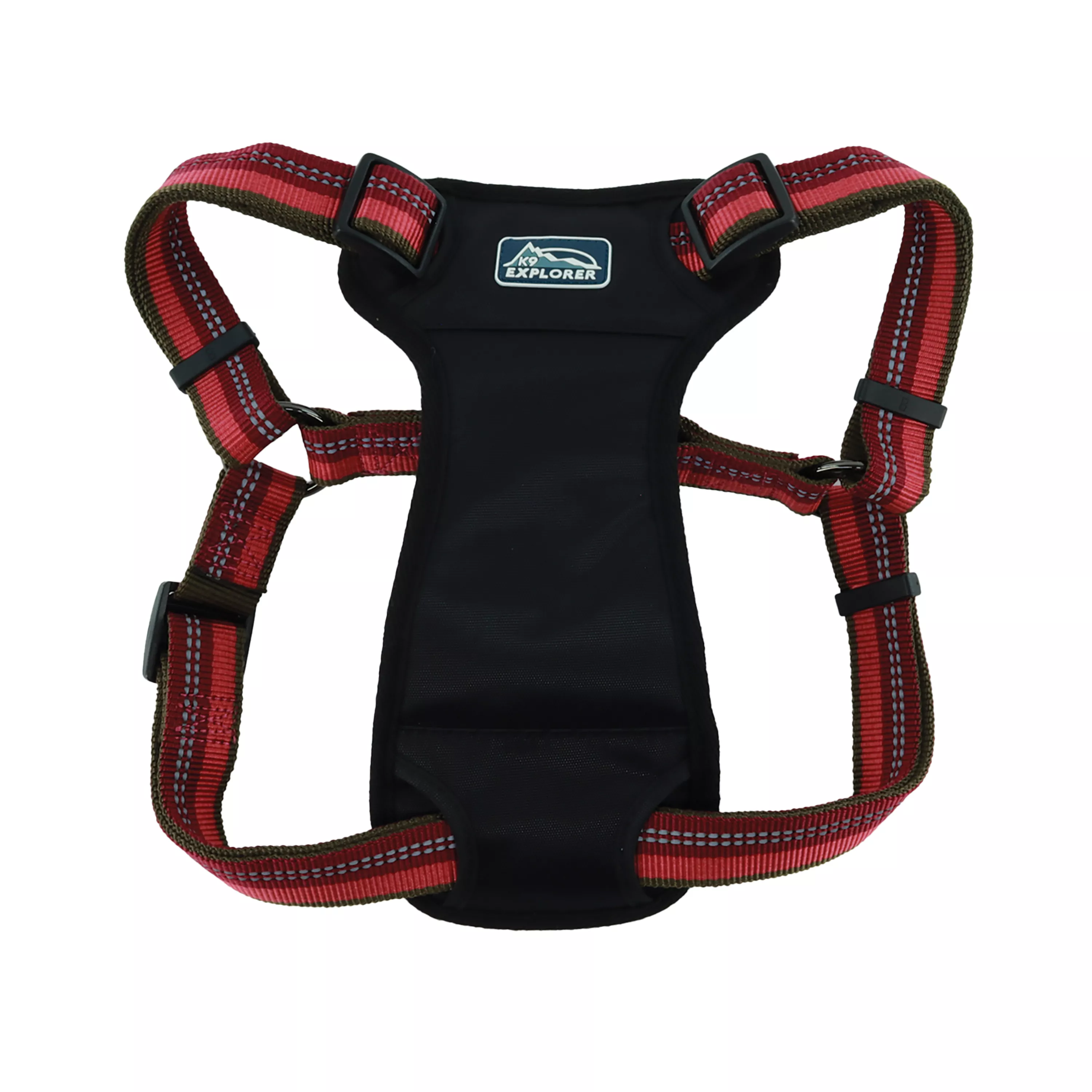 Coastal K9 Explorer Reflective Adjustable 1in Wide 20-30in Padded Dog Harness Berry - Image 1