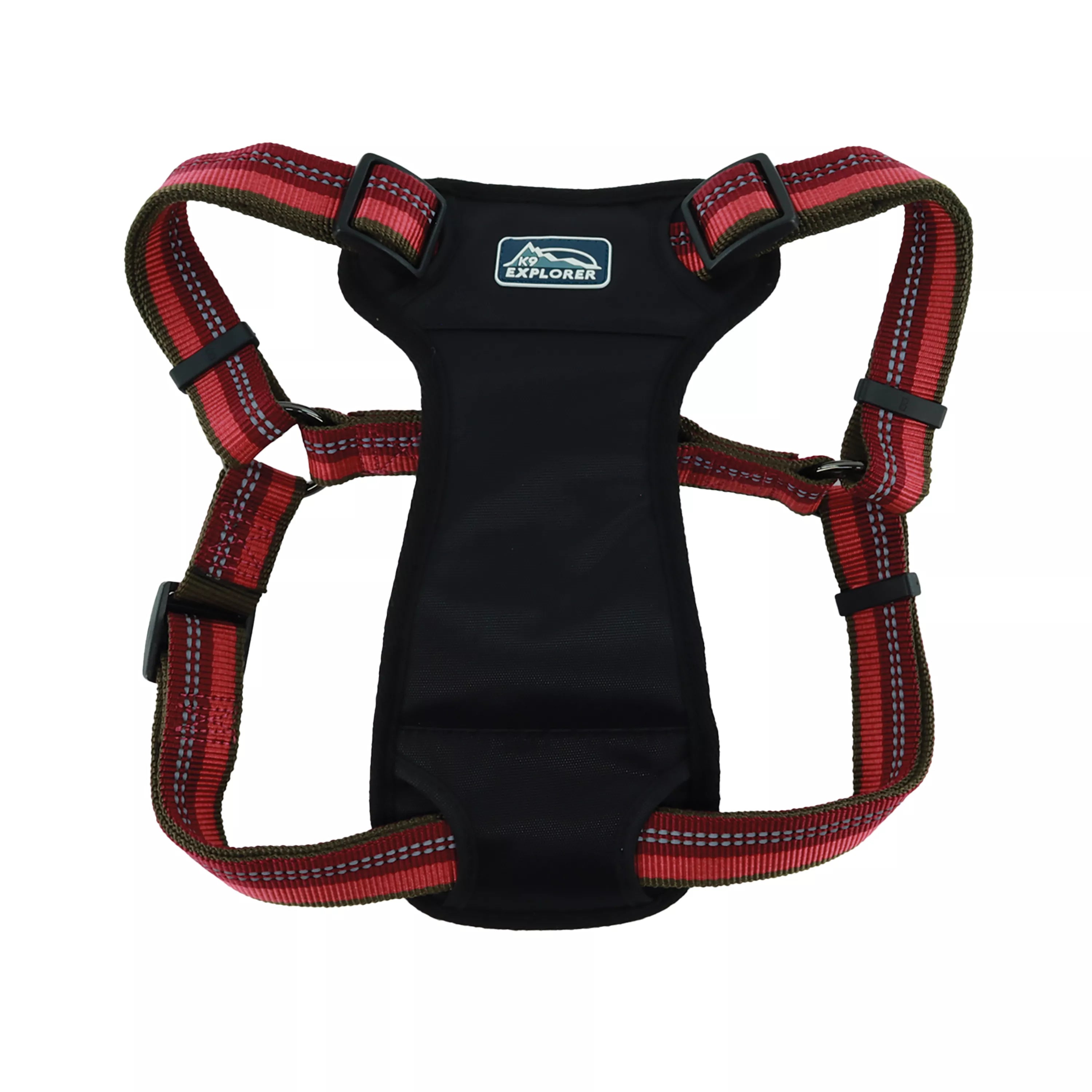 Coastal K9 Explorer Reflective Adjustable 1in Wide 26-38in Padded Dog Harness Berry - Image 1