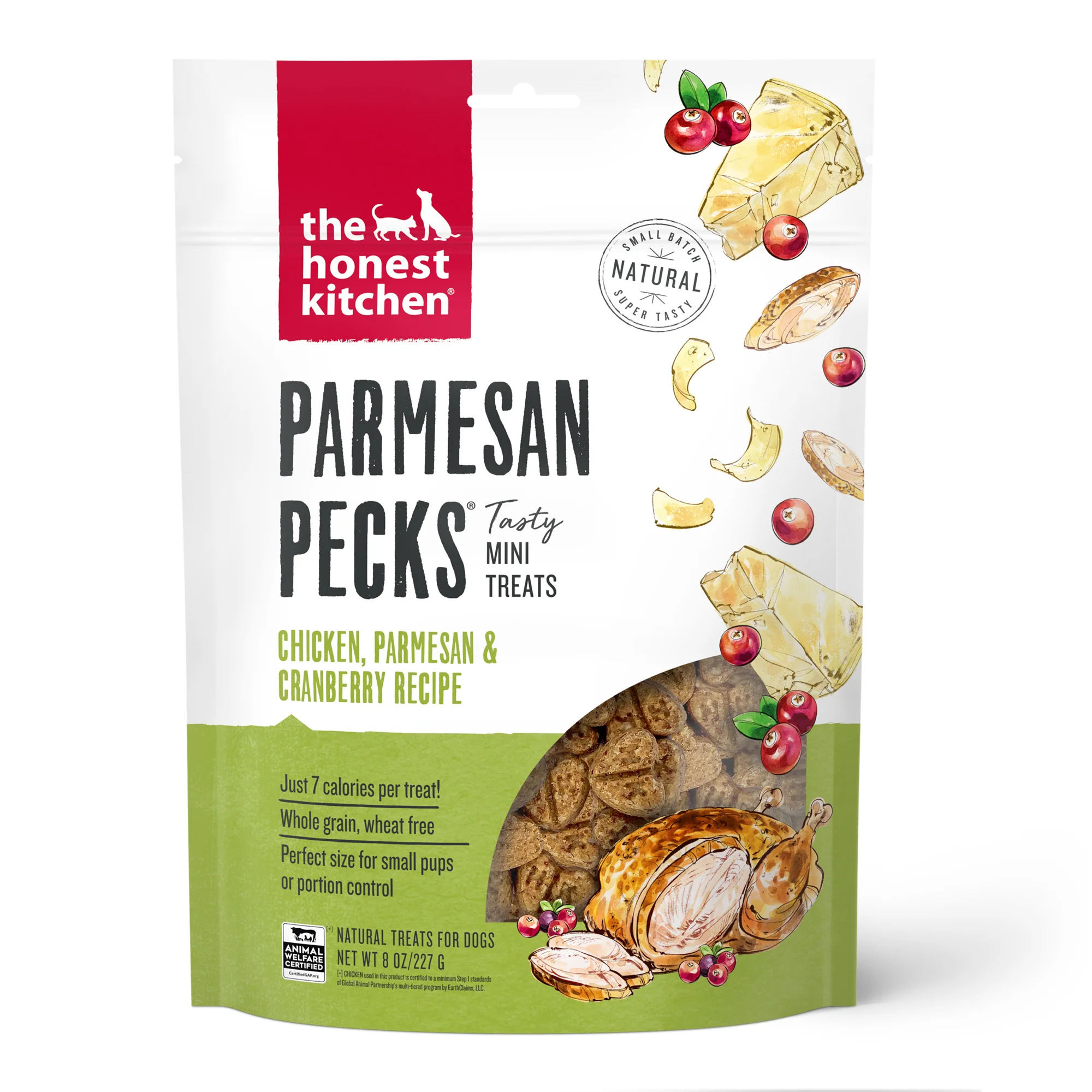 The Honest Kitchen Parmesan Pecks: Chicken, Parmesan & Cranberry Recipe, 8oz - Image 1