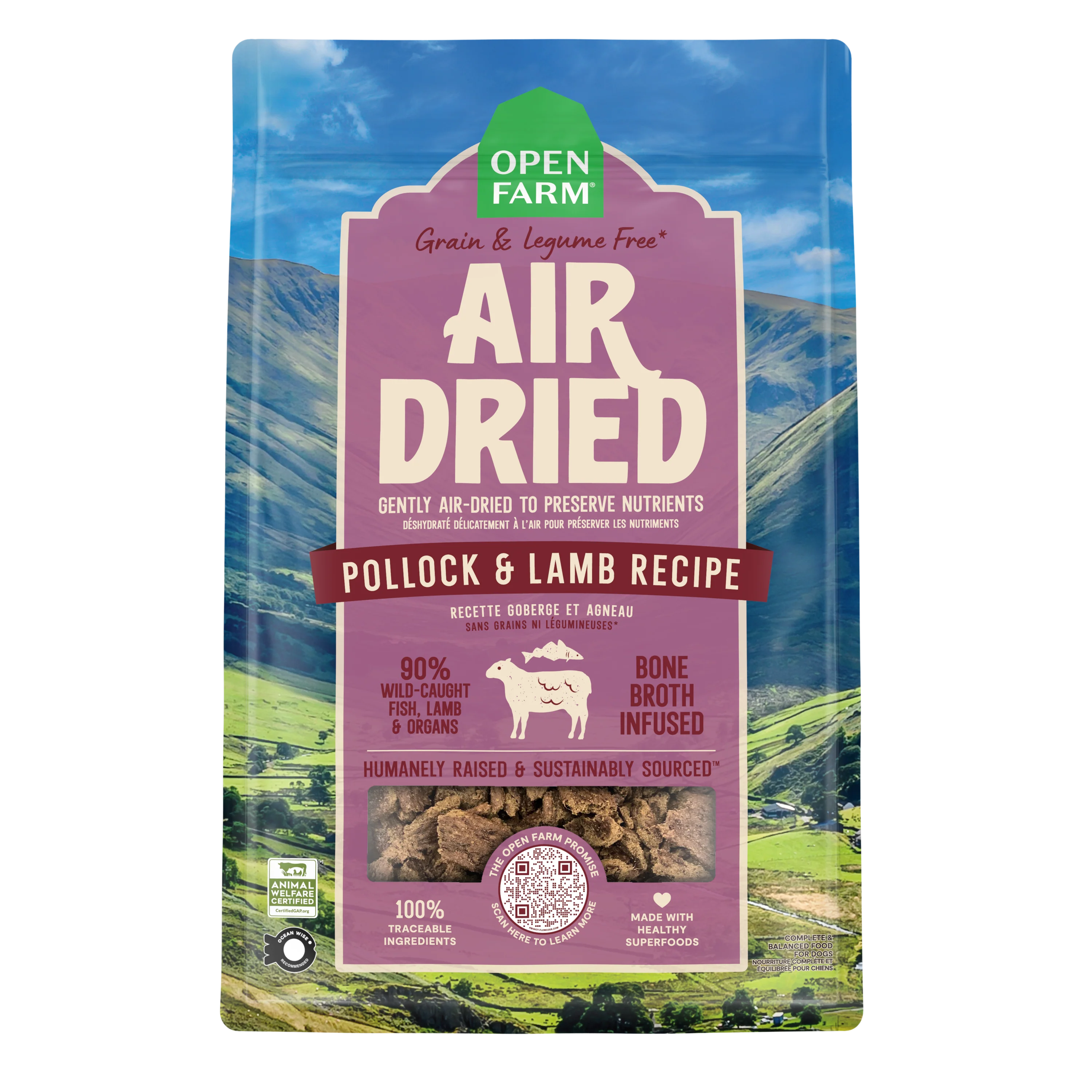 Open Farm Air Dried Pollock & Lamb Recipe For Dogs 32oz Bag