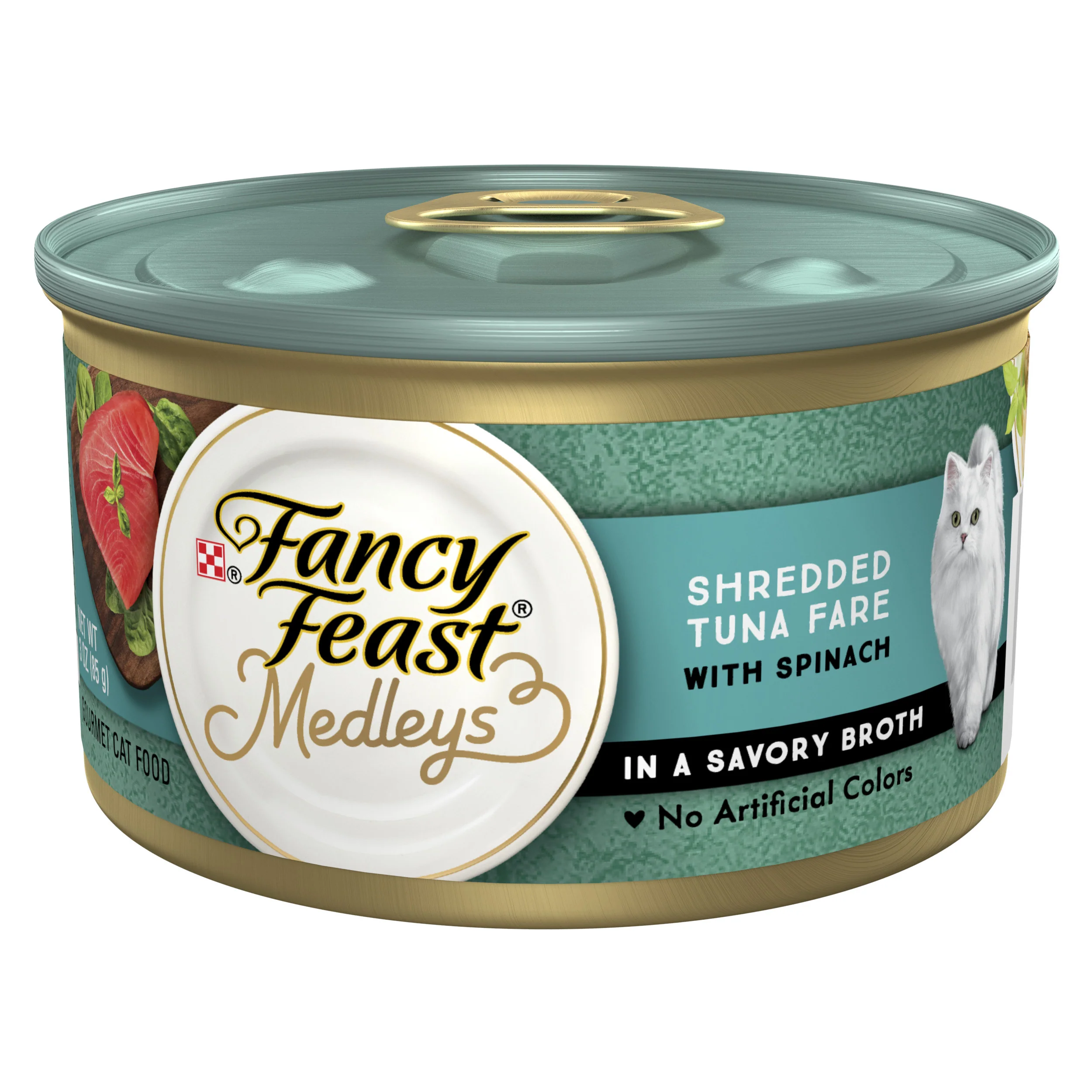 Purina Fancy Feast Cat Food Medleys Shredded Tuna Fare Wet Cat Food Recipe 3oz - Image 1