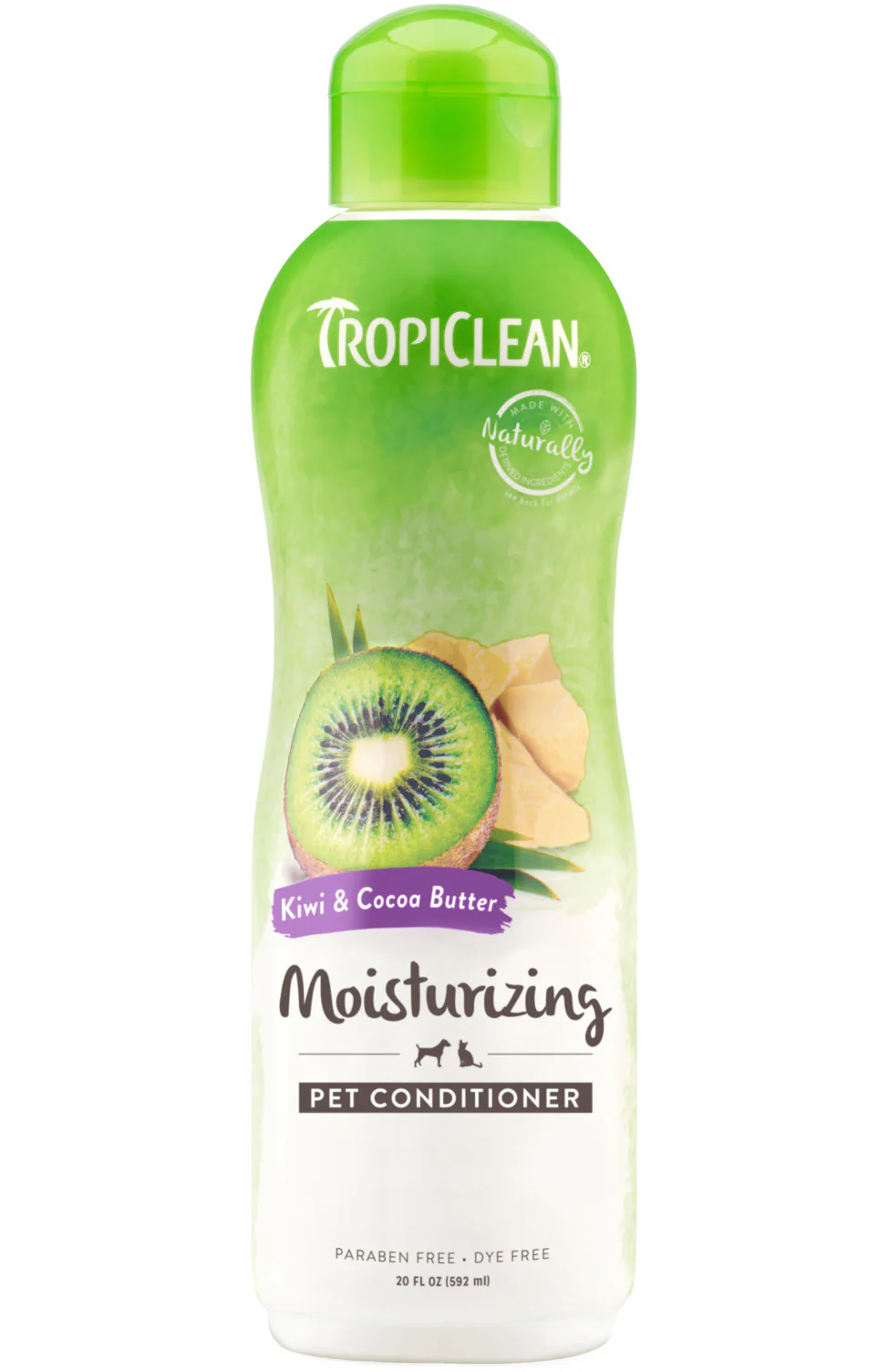 TropiClean Kiwi & Cocoa Butter Moisturizing Conditioner for Pets, 20oz - Image 1