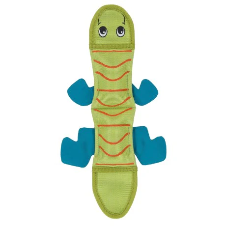 Outward Hound Fire Biterz Lizard Plush Interactive Dog Toy  Green  Medium - Image 1