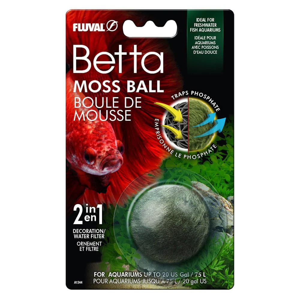 Fluval Betta Moss Ball, Artificial Plant Aquarium Decoration - Image 1