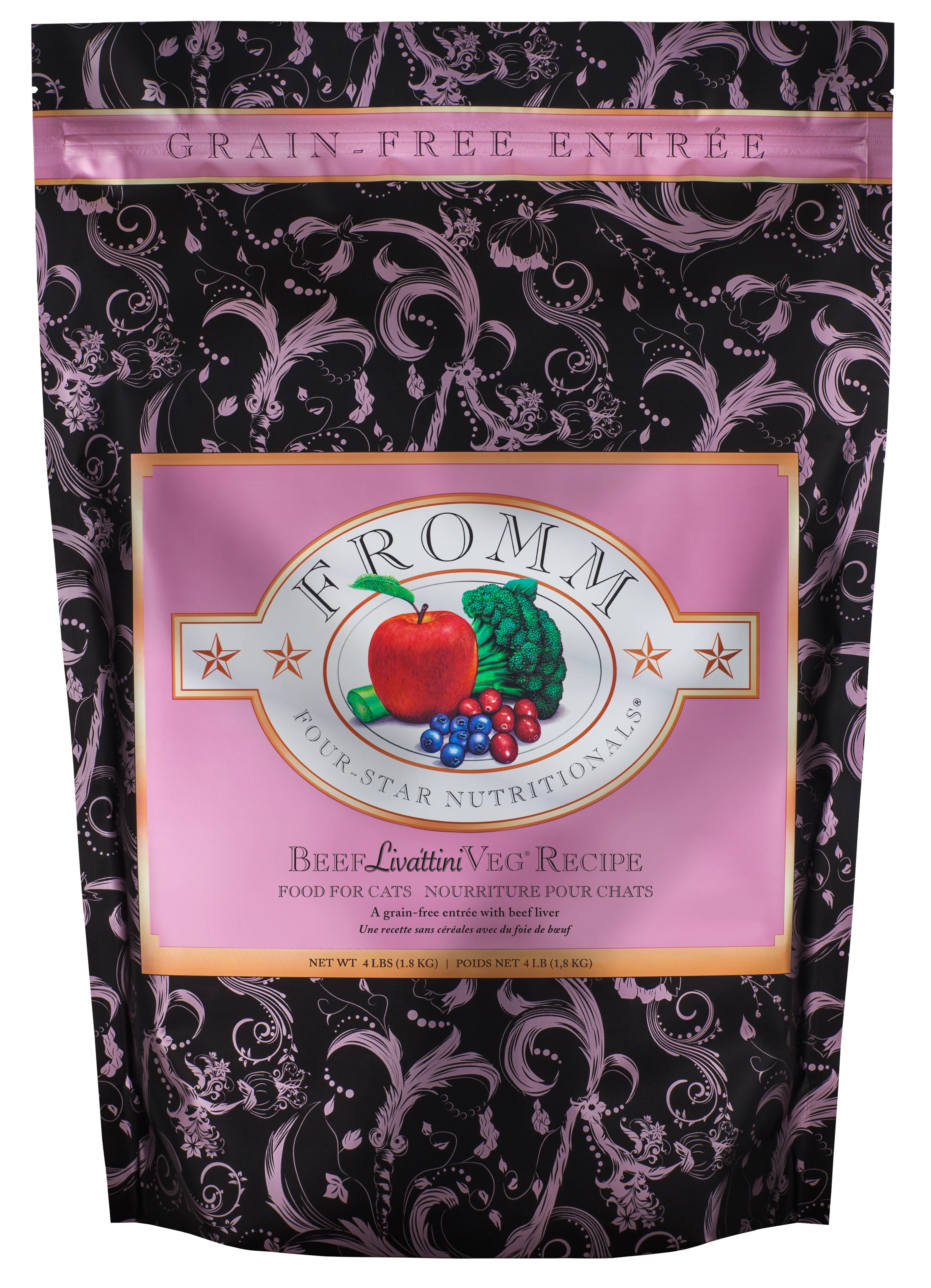 Fromm 4 Star Beef Livattini Veg Recipe for Cat 5lb - Image 1