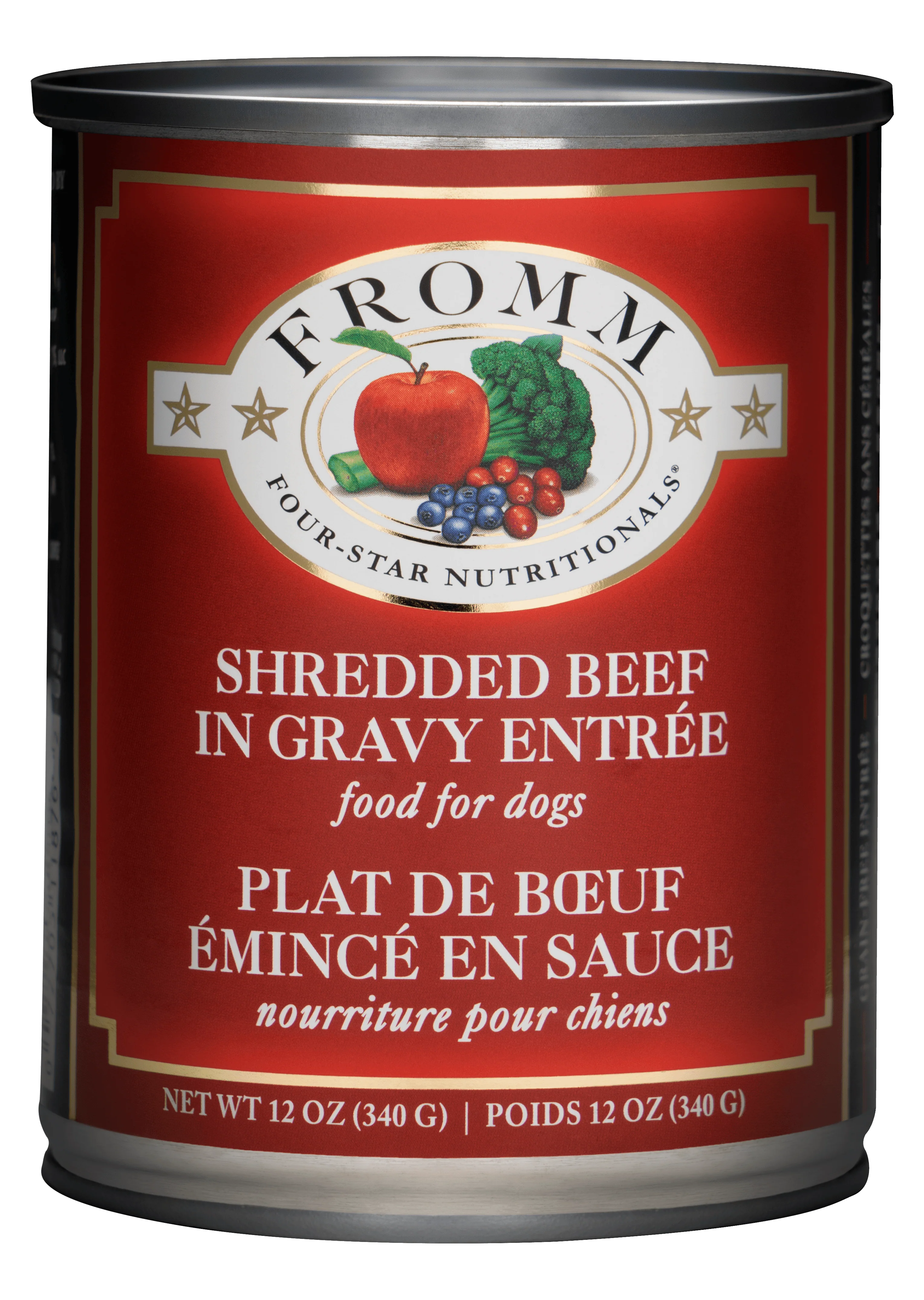 Fromm Four-Star Nutritionals® Shredded Beef in Gravy Entrée Food for Dogs 12 oz - Image 1