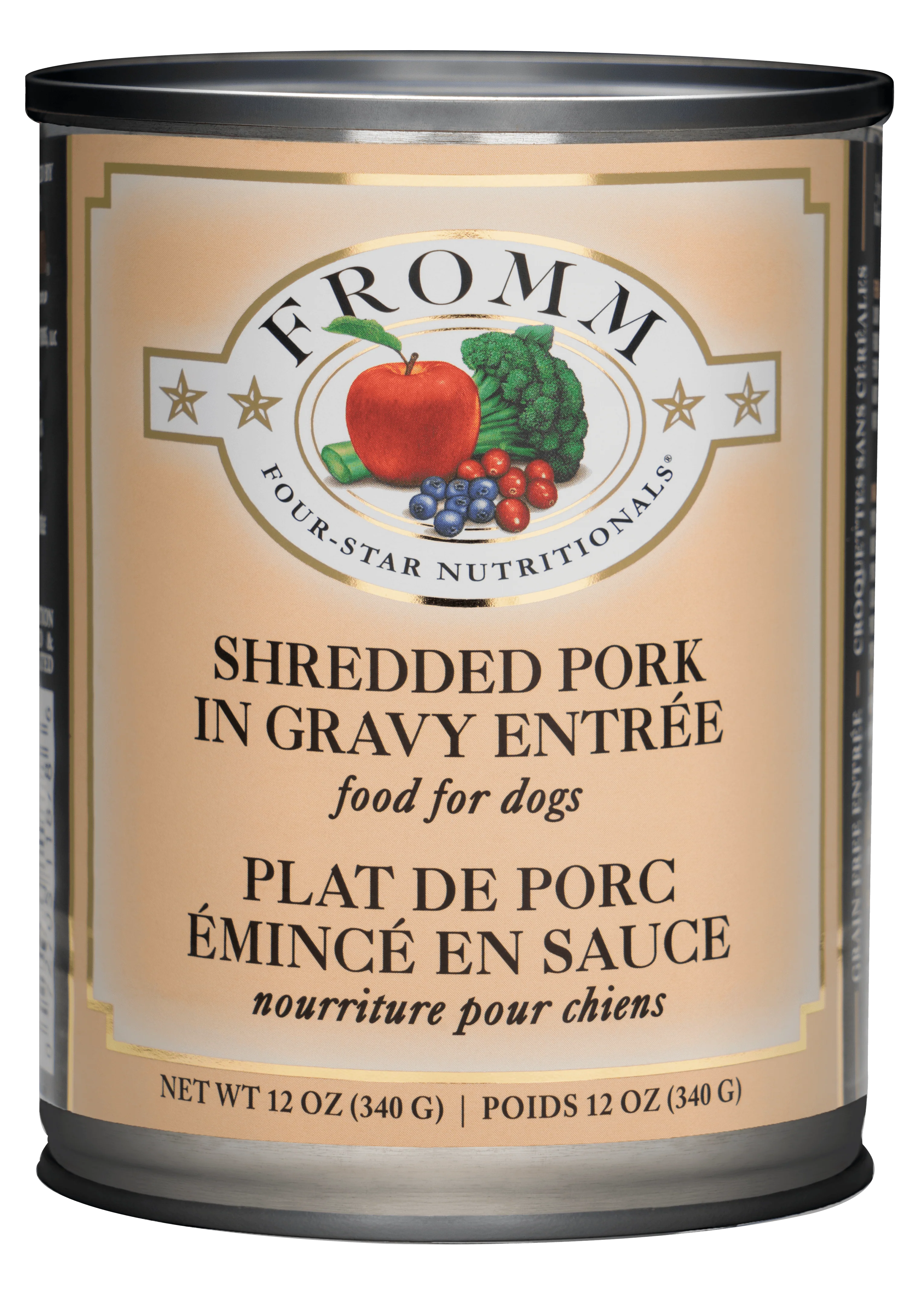 Fromm Four-Star Nutritionals® Shredded Pork in Gravy Entrée Food for Dogs 12 oz - Image 1