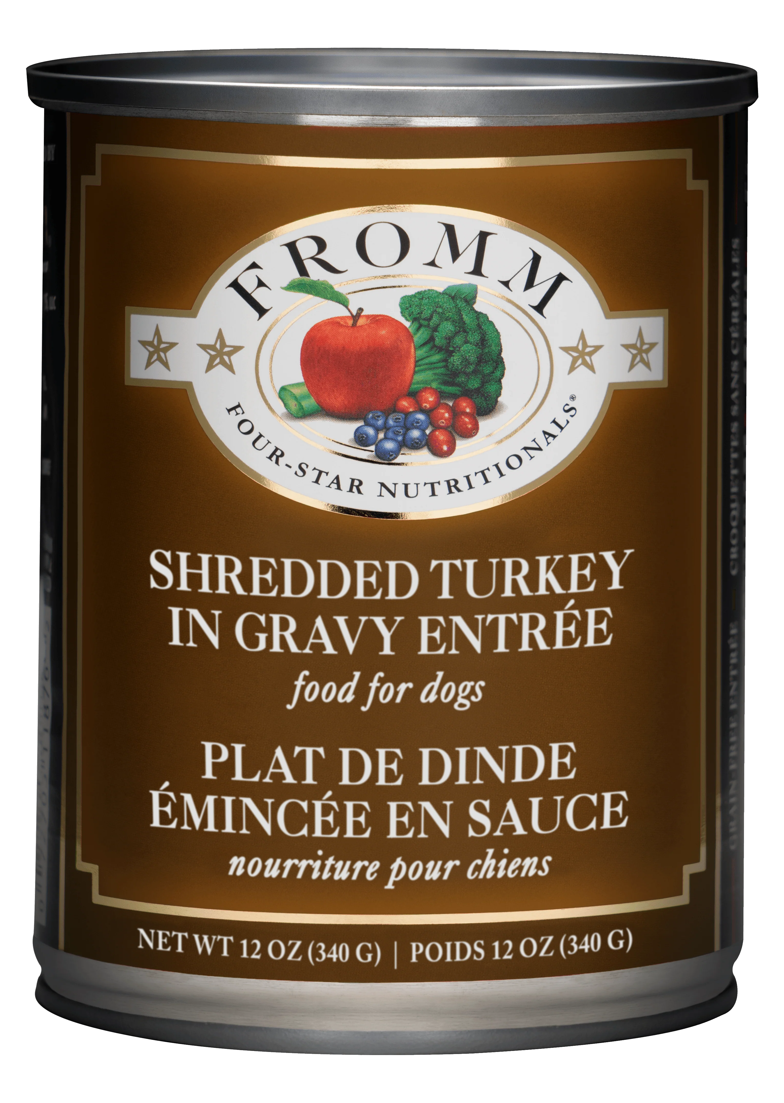 Fromm Four-Star Nutritionals® Shredded Turkey in Gravy Entrée Food for Dogs 12 oz - Image 1