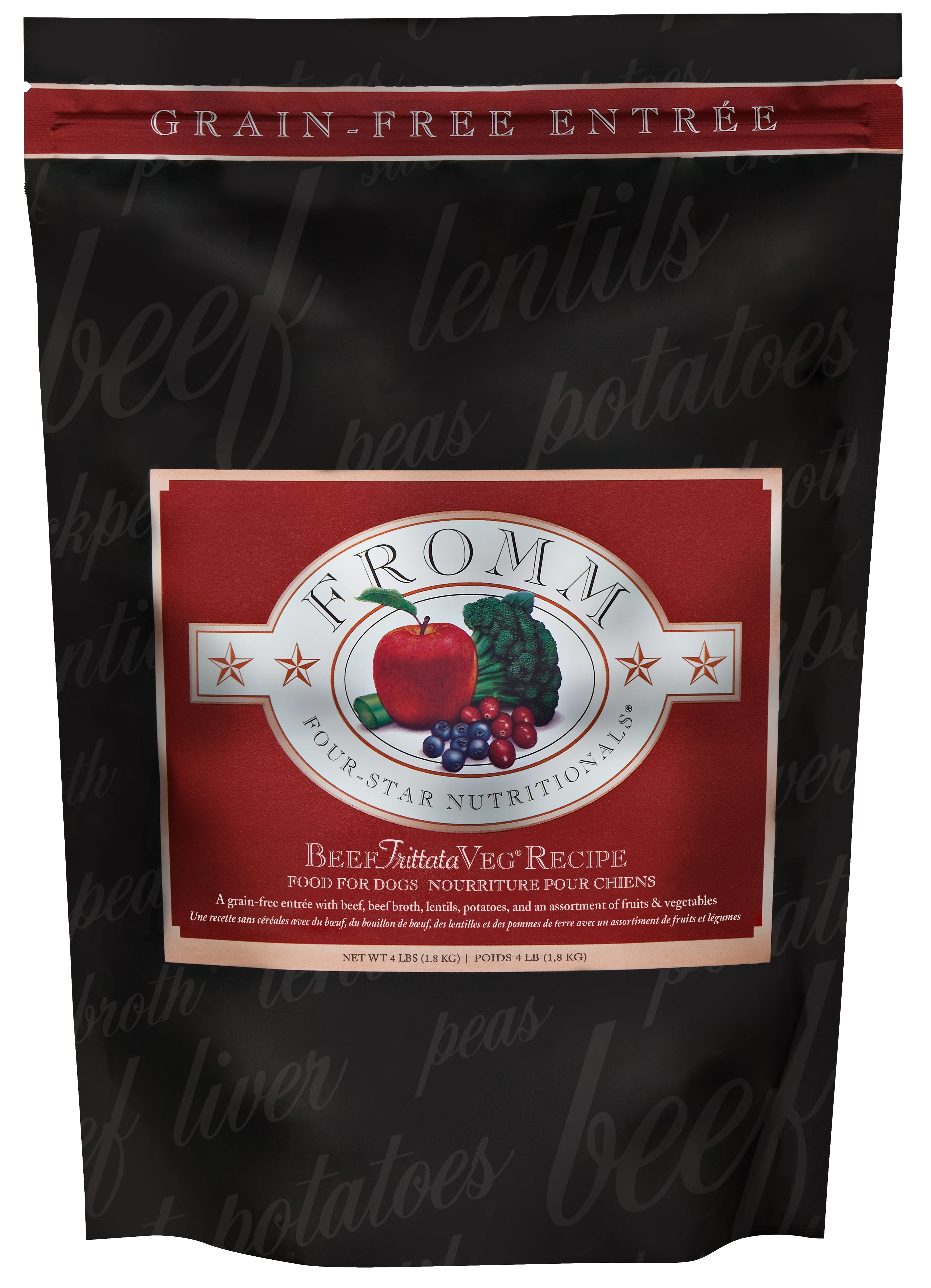 Fromm Four-Star Nutritionals®  Beef Frittata Veg® Recipe Food for Dogs 4 lb - Image 1
