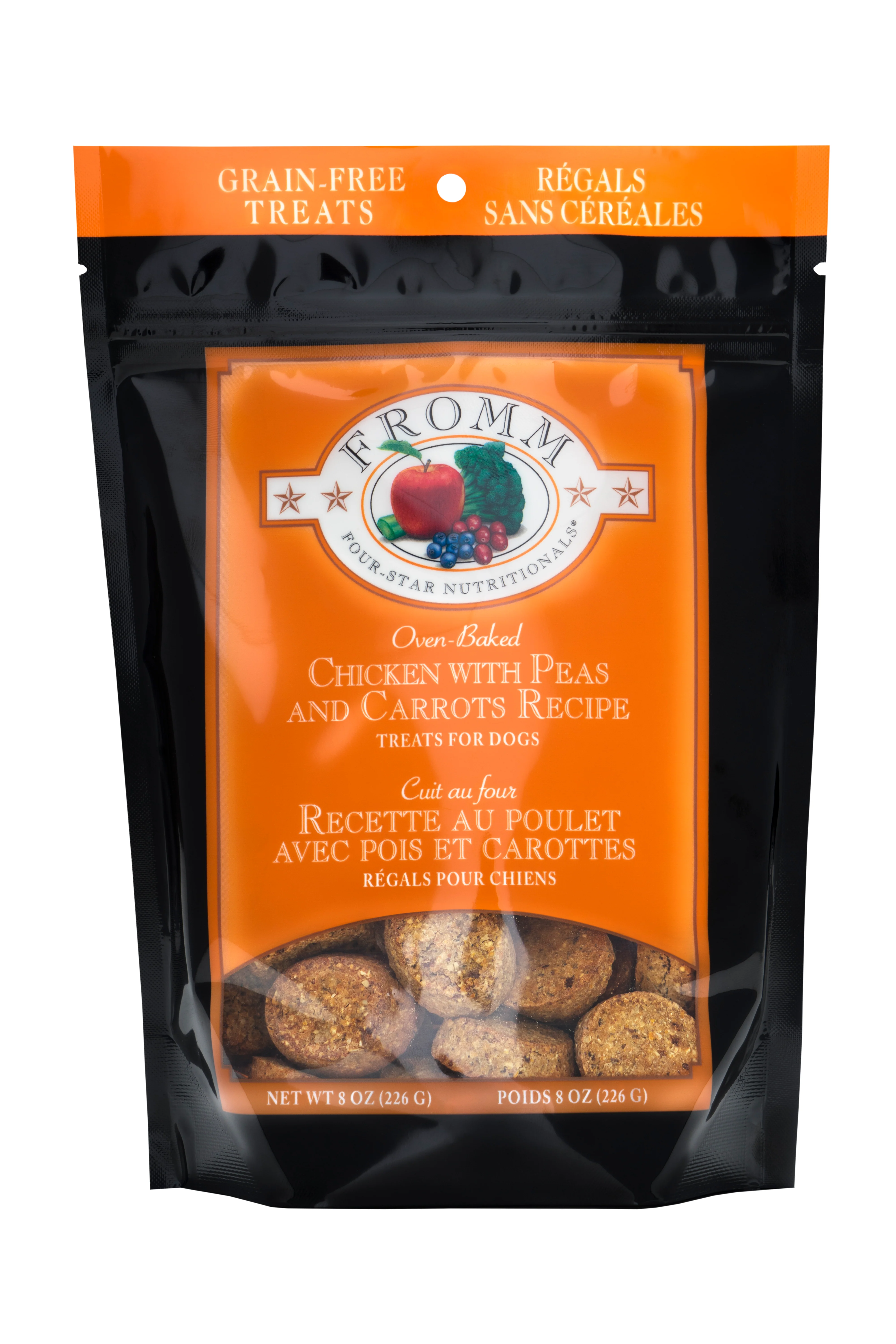 Fromm Four-Star Nutritionals®  Chicken with Peas and Carrots Recipe Treats for Dogs 8 oz - Image 1