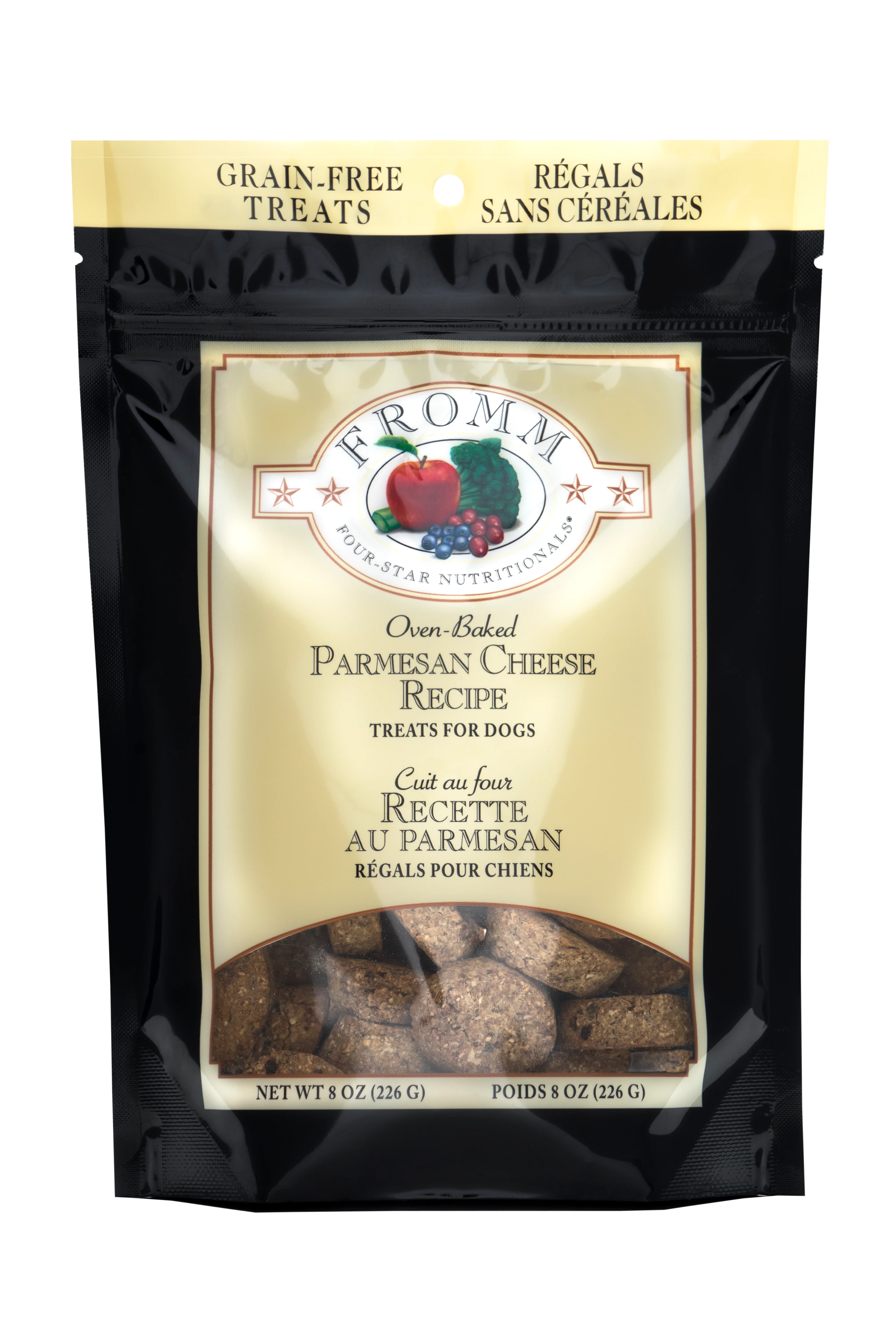 Fromm Four-Star Nutritionals® Parmesan Cheese Recipe Treats for Dogs 8 oz - Image 1
