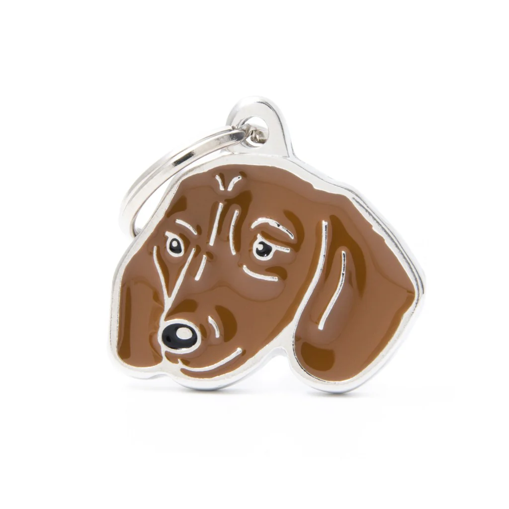 My Family ID Friends Fawn Dachshund ID Tag - Image 1