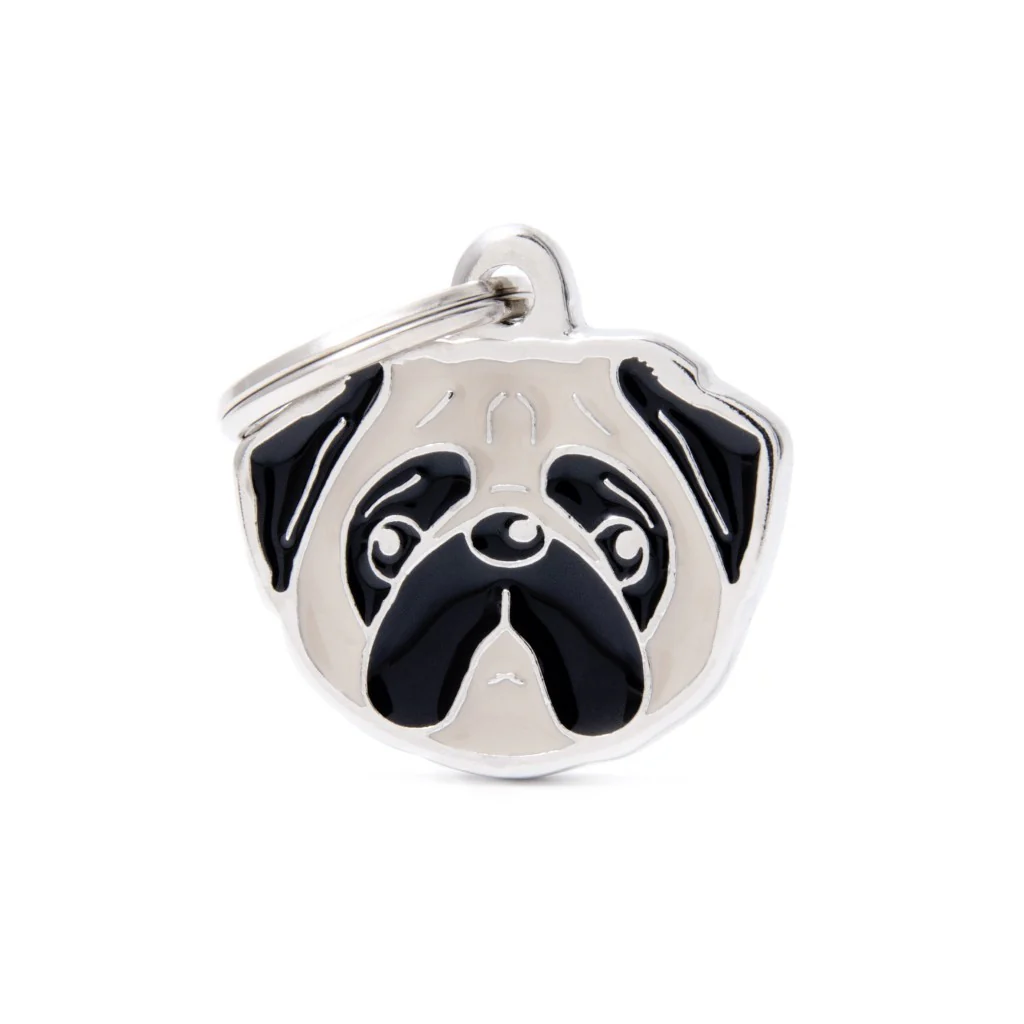 My Family ID Friends Fawn Pug ID Tag - Image 1