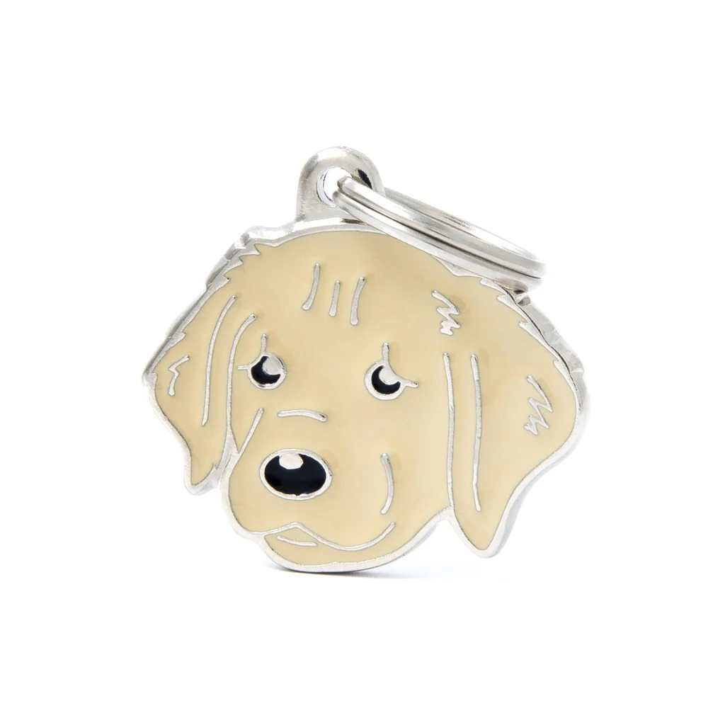 My Family ID Golden Retriever Pet ID Tag - Image 1