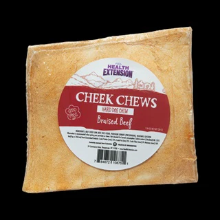 Health Extension Natural Cheek Chew Hard Dog Chew, Beef - Image 1