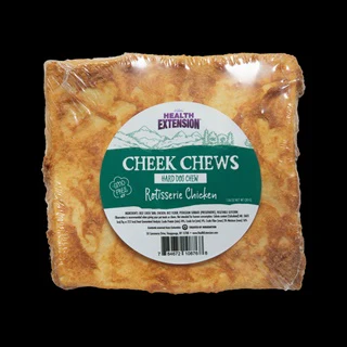 Health Extension Natural Cheek Chew Hard Dog Chew, Chicken - Image 1
